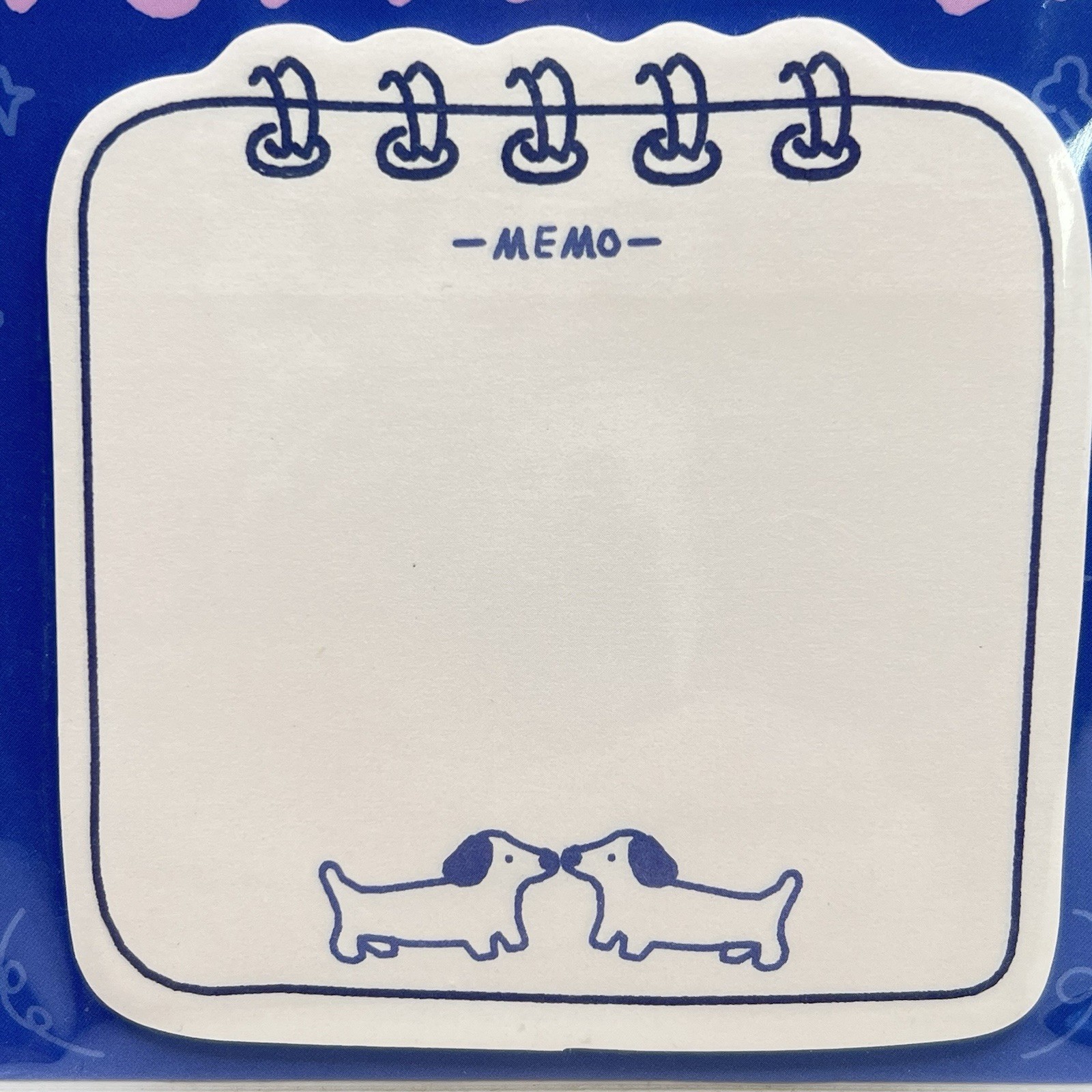 Adorable Blue Dog Sticky Note Pad Memo