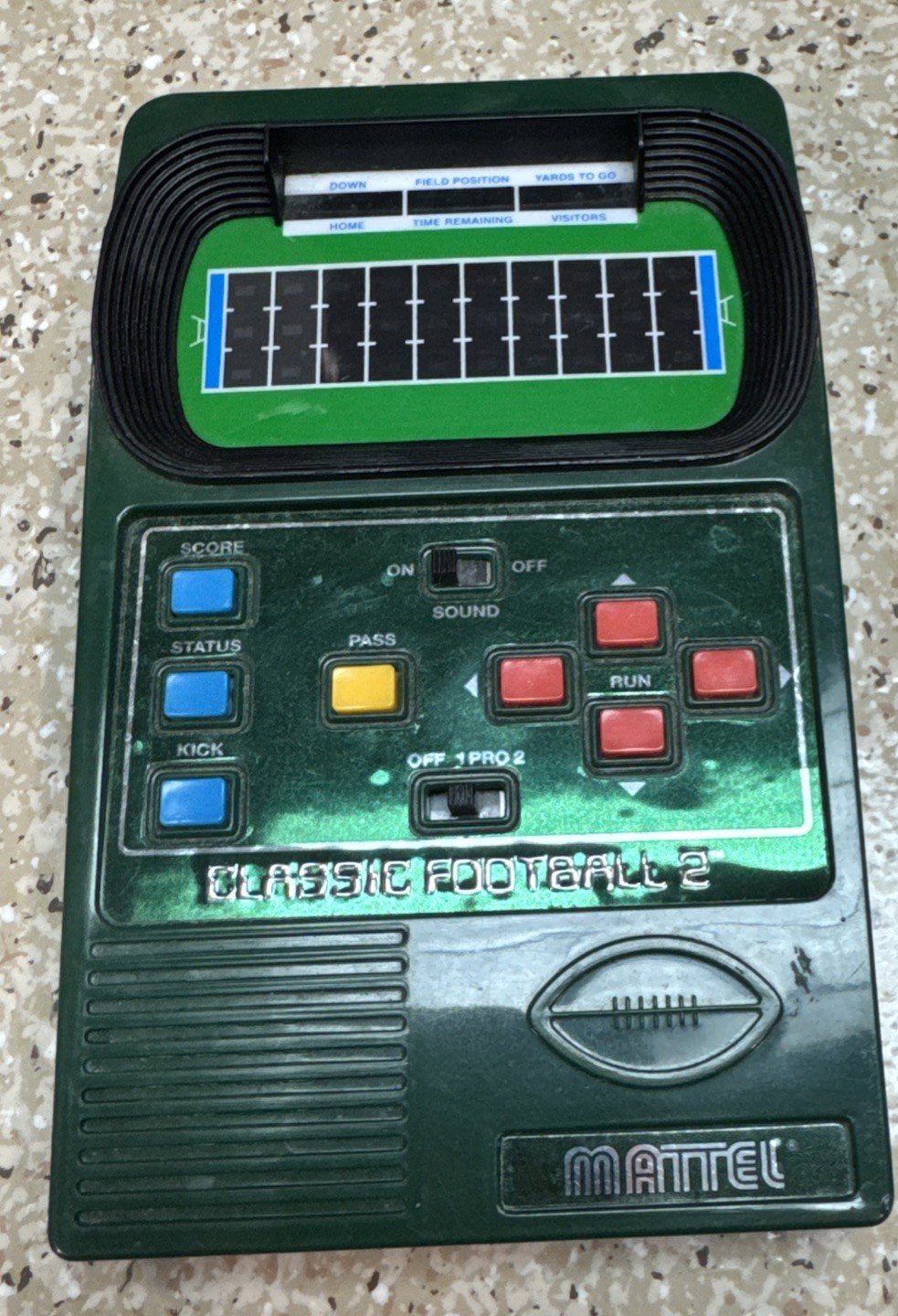 2002 Mattel Retro Classic Football 2 Electronic Handheld Game - Tested