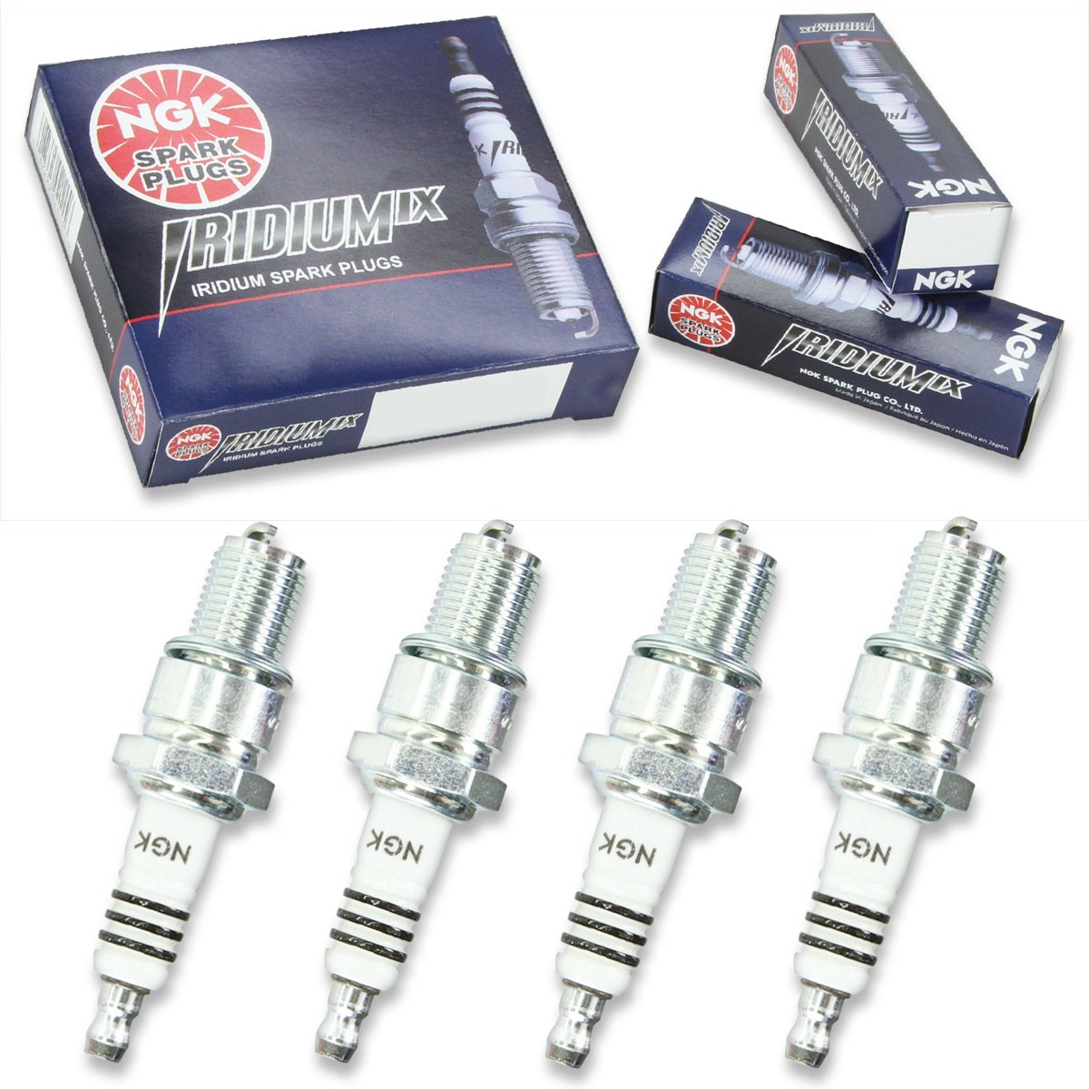 4pcs Benelli-Motobi SPORT NGK Iridium IX Spark Plugs 125 Kit Set Engine xh