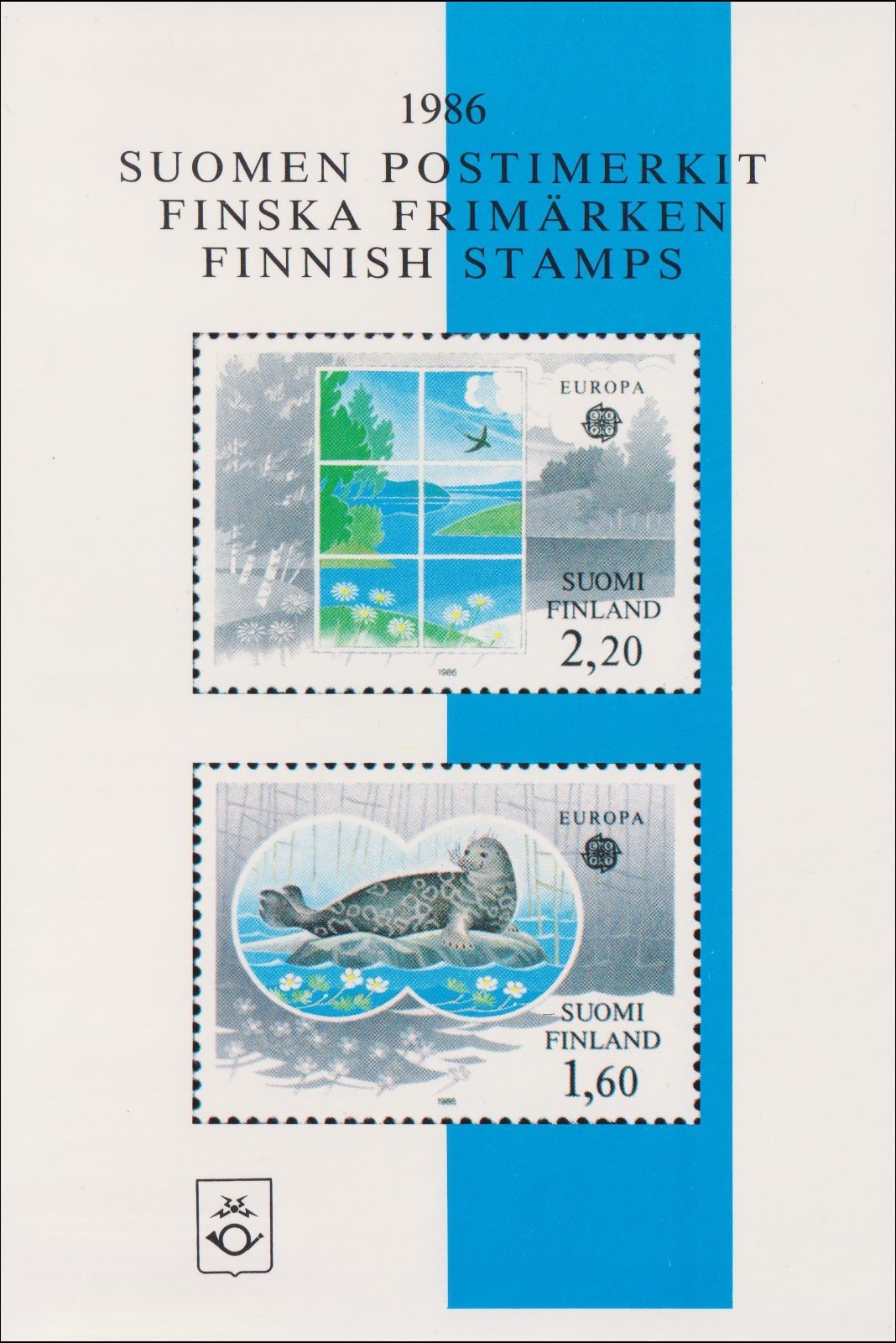 Finland Official Complete Full Year Set Folder Mint MNH Stamps and Sheets 1986