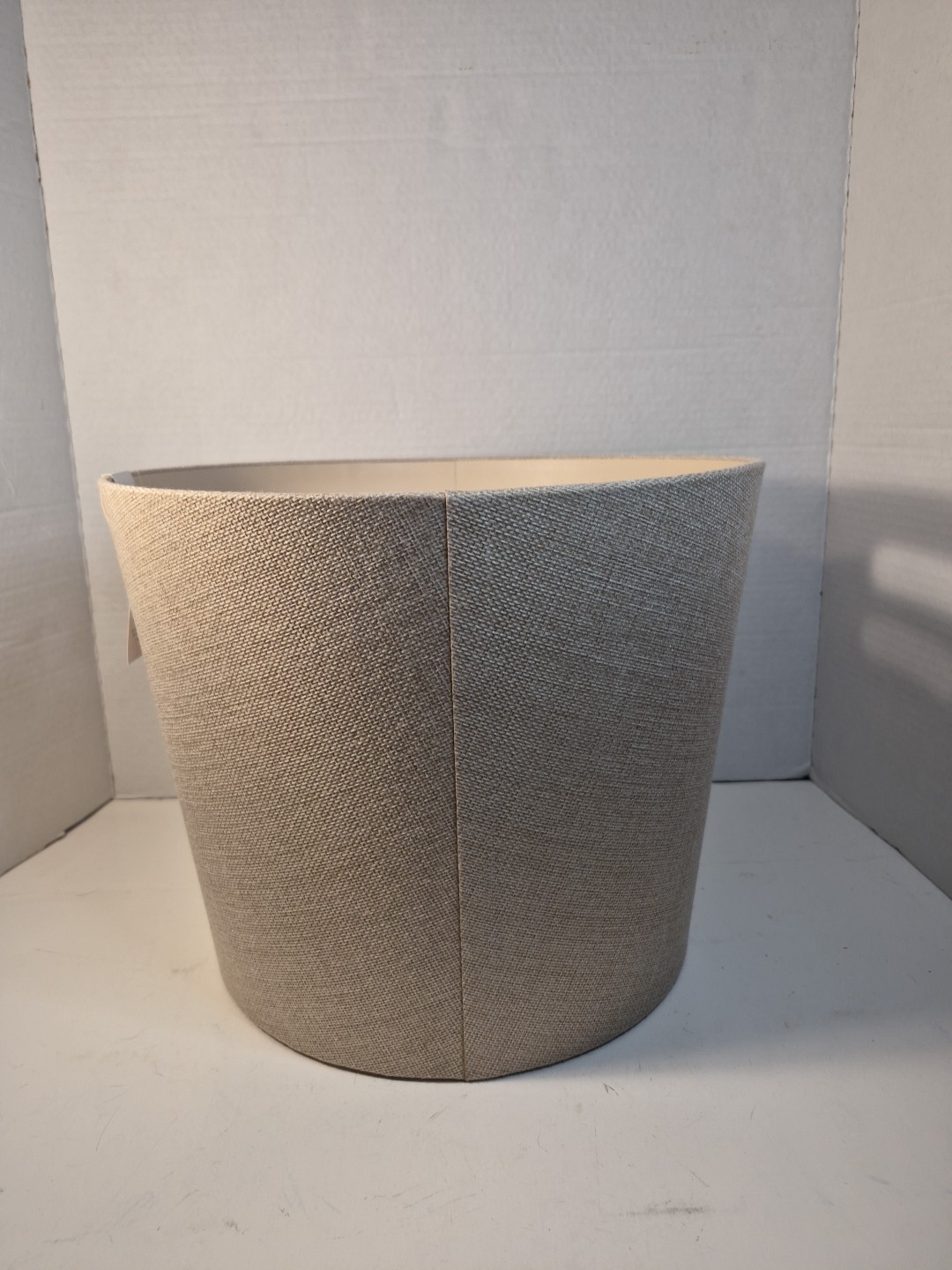 Stitched Monogram "E" Burlap Storage Bin B23