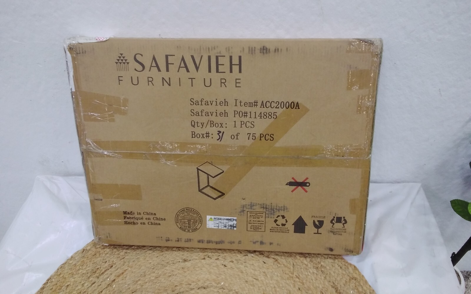 Safavieh Bodhi Rectangular Side Table, Reduced Price 2172706087 ACC2000A