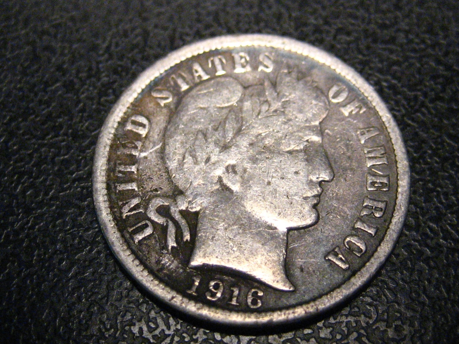1916-P 90% Silver Barber Dime VG #1