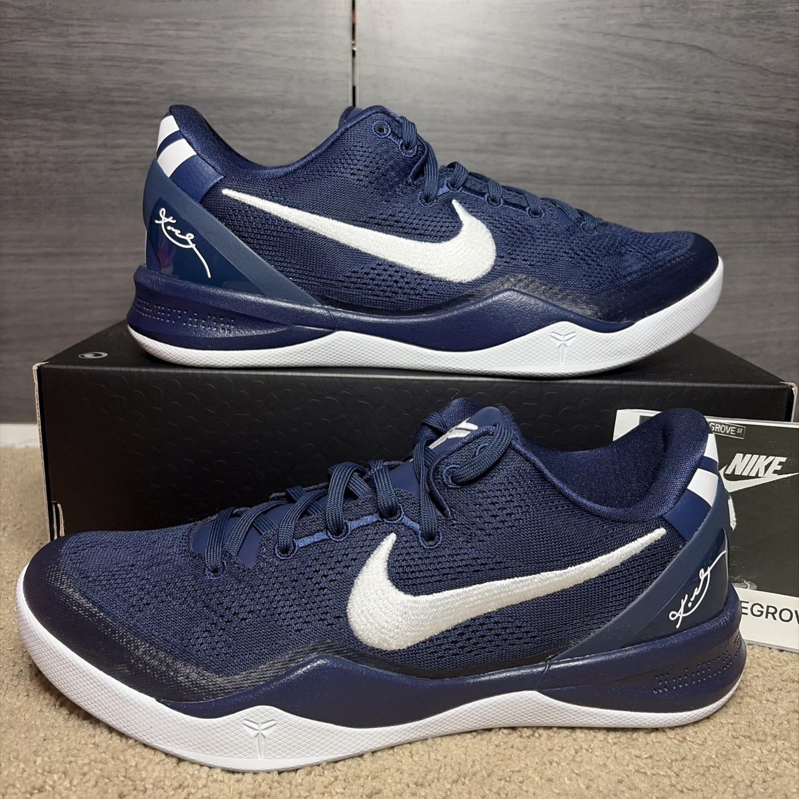 Nike Kobe VIII 8 Protro TB P Midnight Navy Blue White HM6469-402 sz 8 Men's