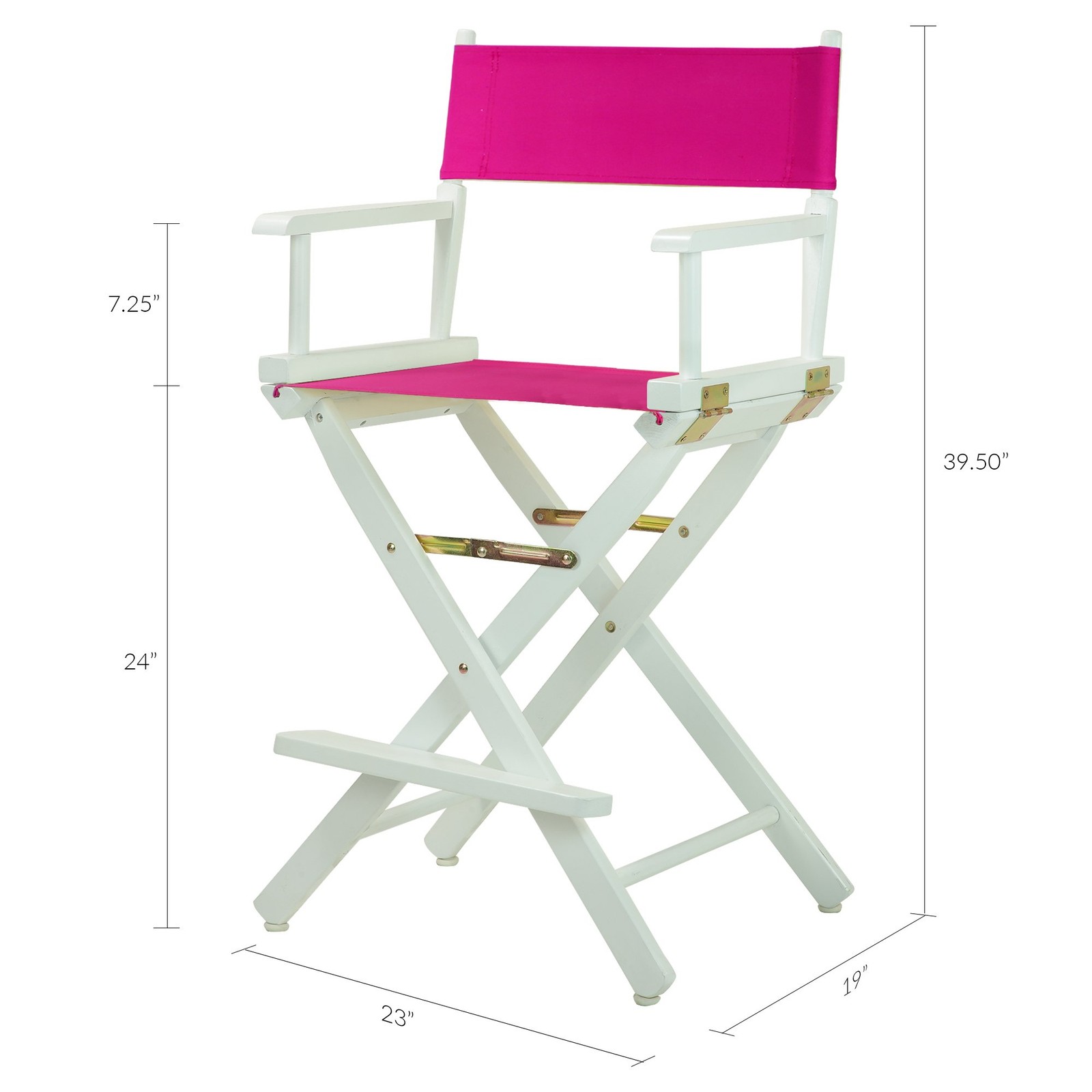 Casual Home 220-01/021-30 Director Chair 24" Counter Height White/Magenta
