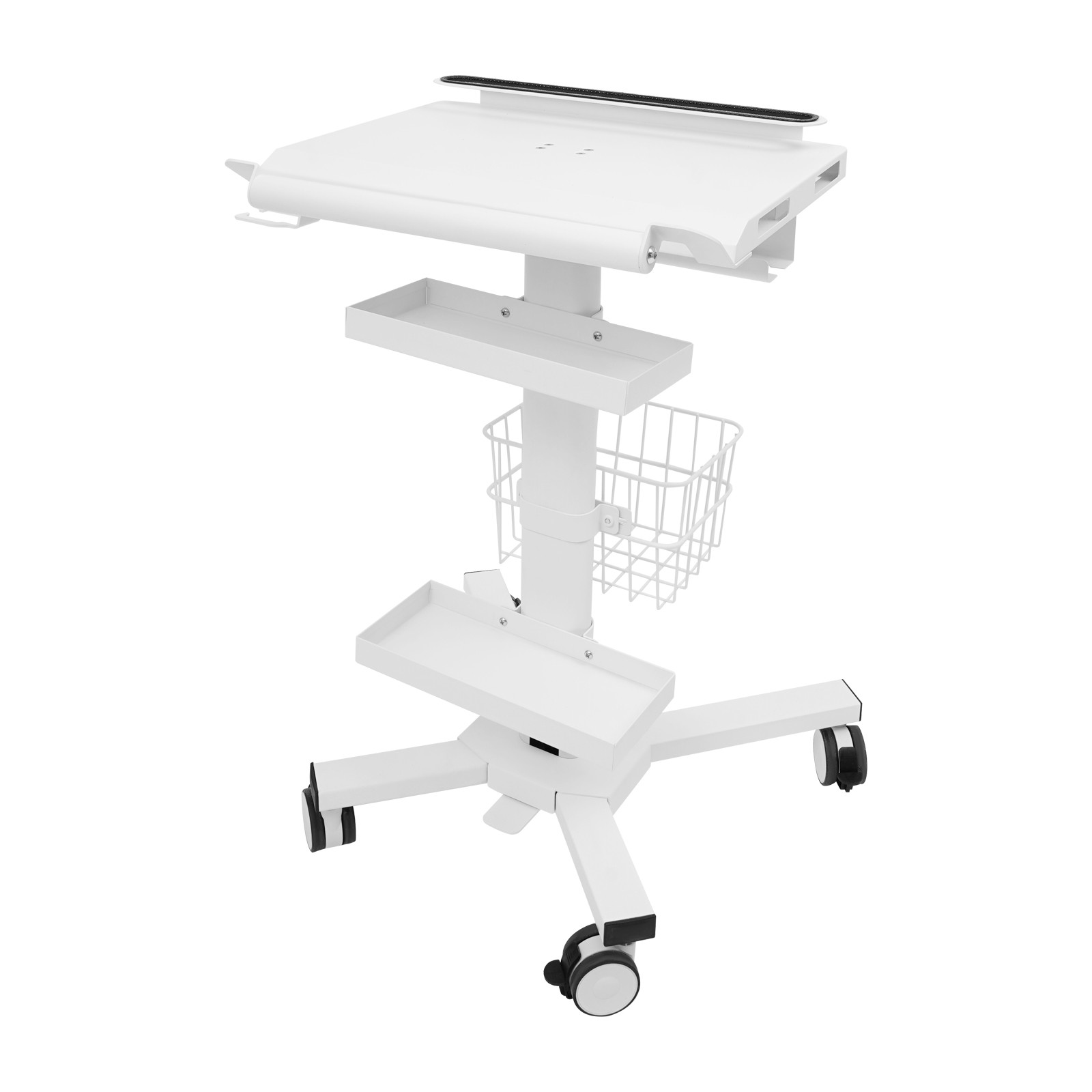Medical Laptop Workstation Cart Dental Medical Cart Trolley with Scanner Holder
