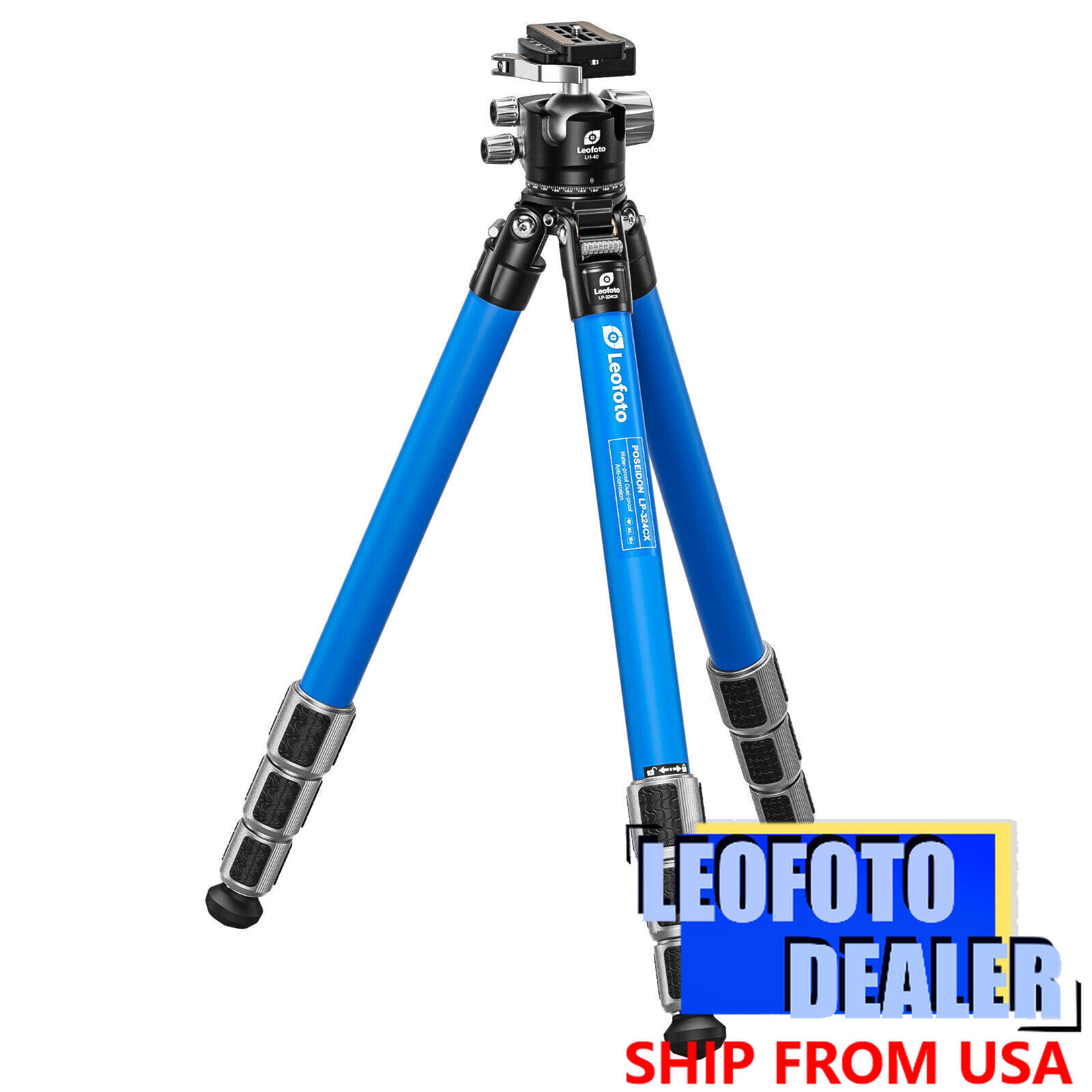 Leofoto LP-324C X Poseidon Ocean Tripod + LH-40LR Ballhead Set