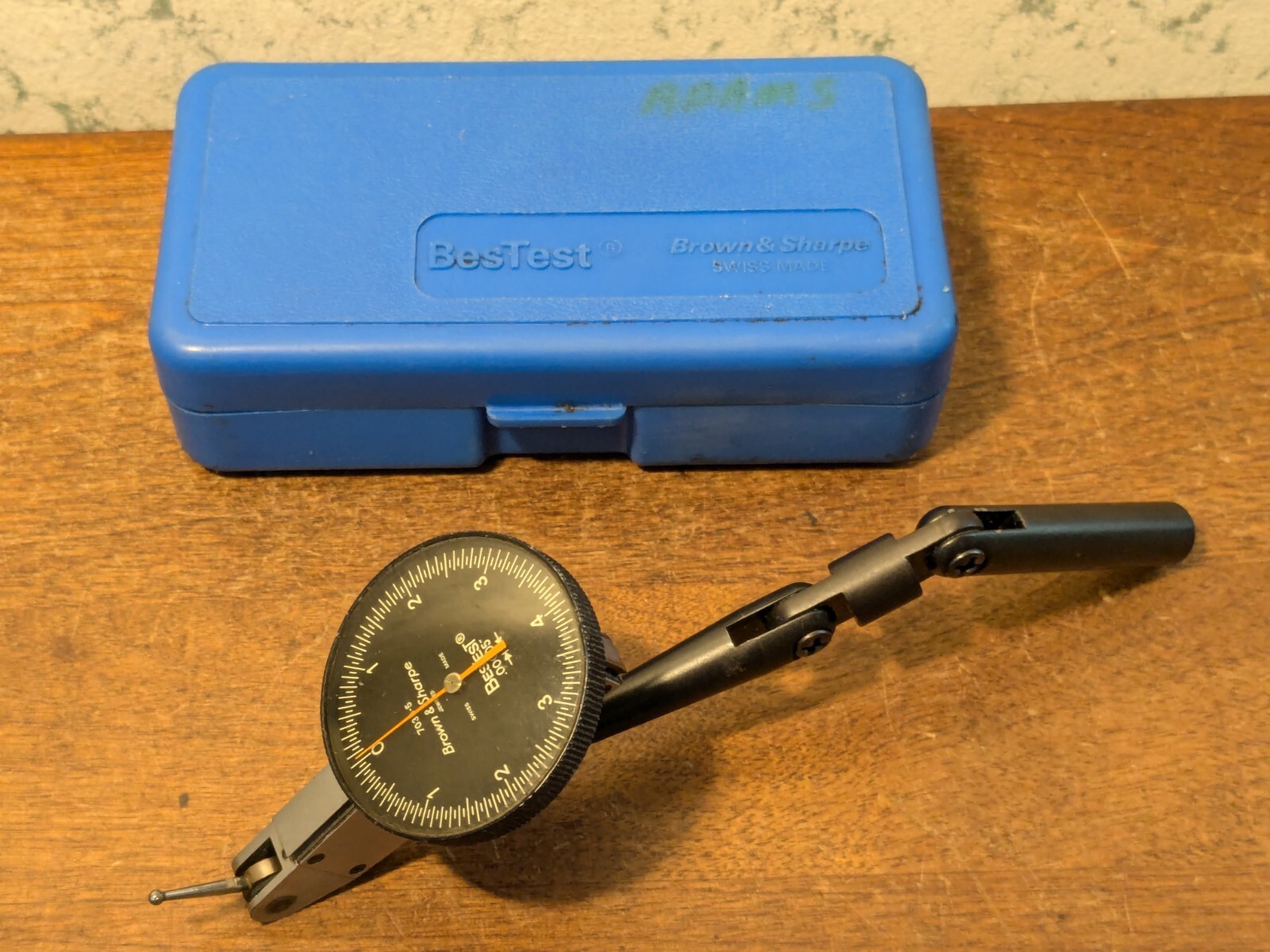 BROWN & SHARPE .00005" DIAL INDICATOR-MOORE TOOLS DOG LEG INDICATOR HOLDER-Lot1