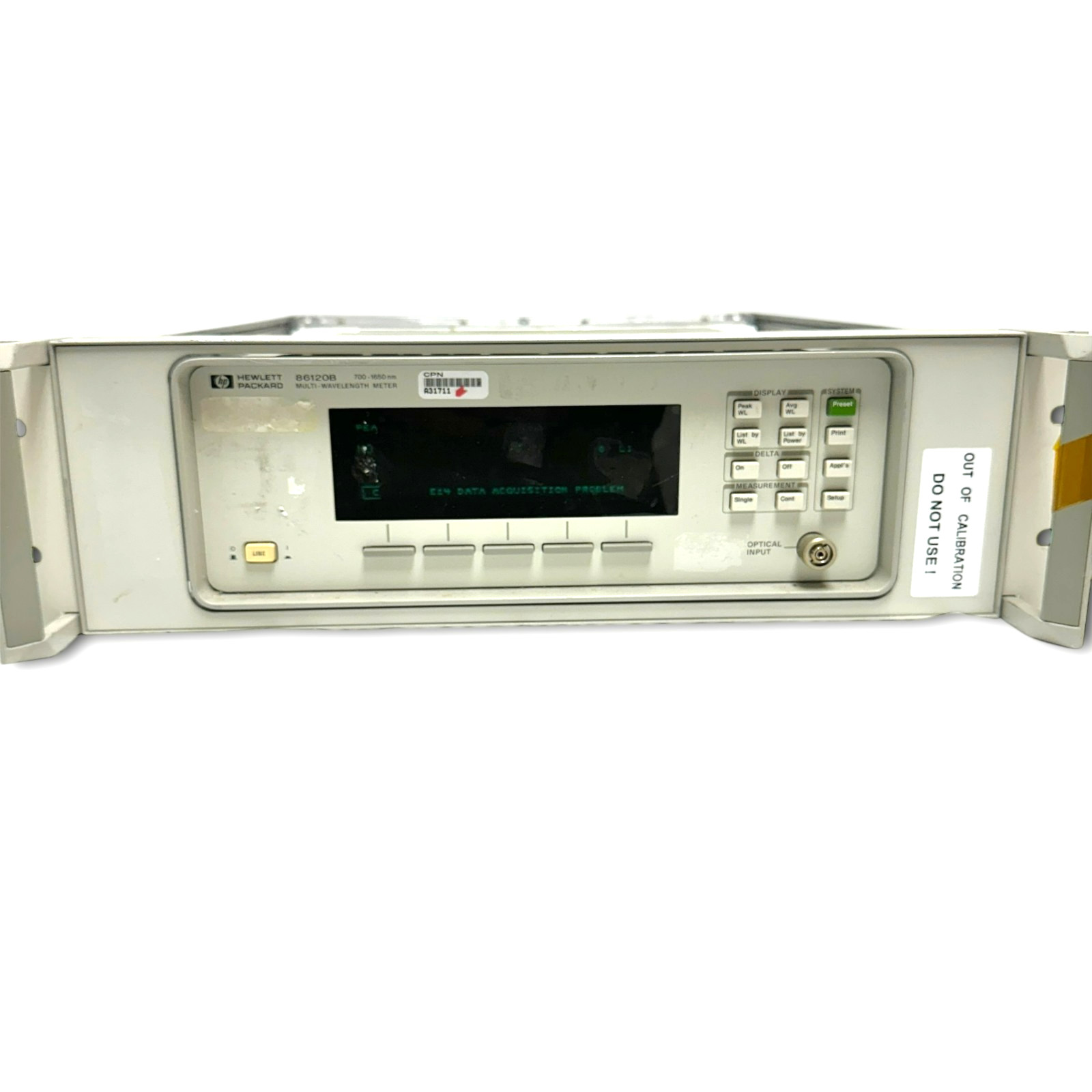 Hewlett Packard HP 86120B Multi-Wavelength Meter 700-1650nm | Parts/Repair