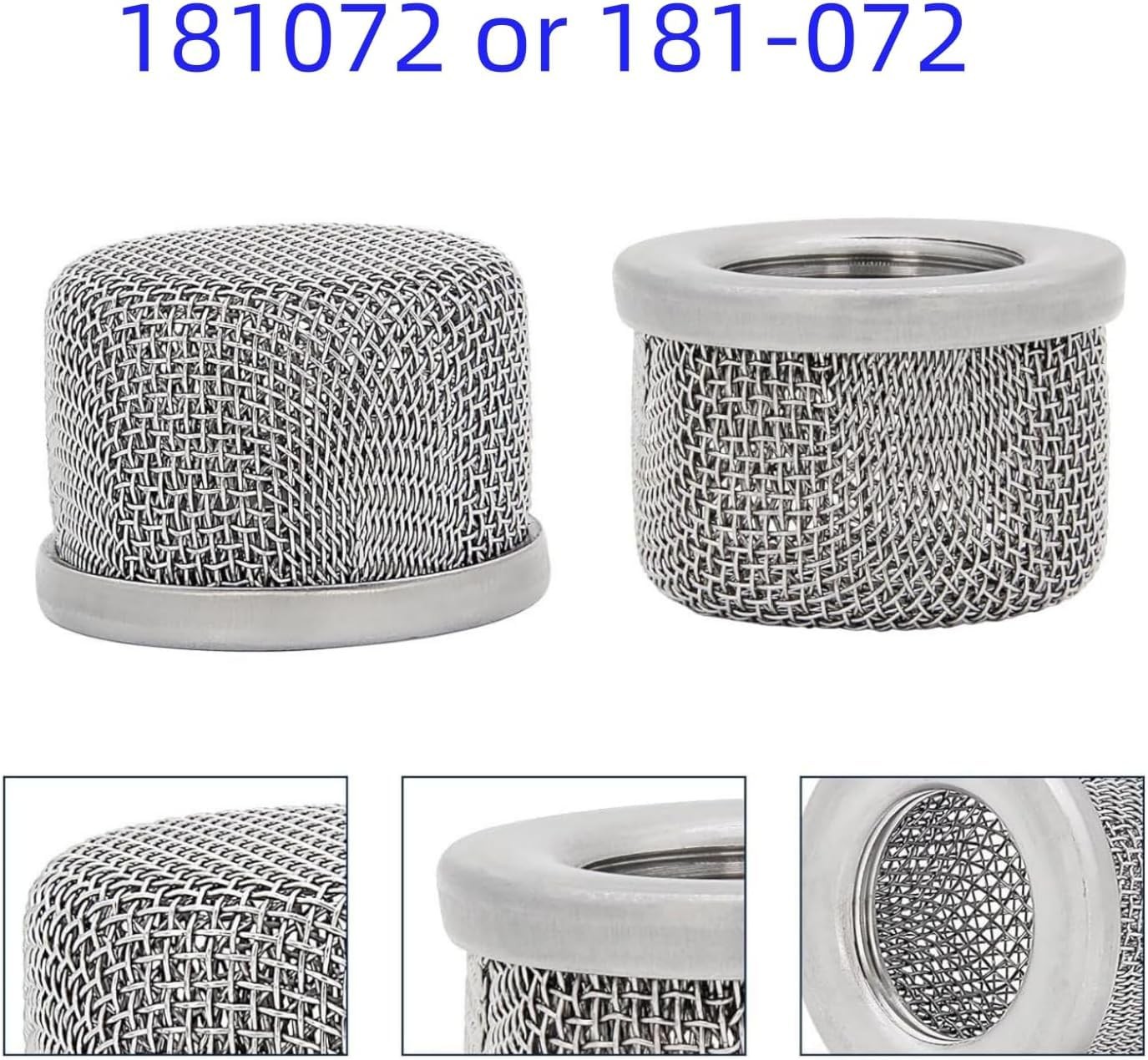3-Pack 181072 181-072 Stainless Steel Pump Inlet Strainer Screen Filter Replacem