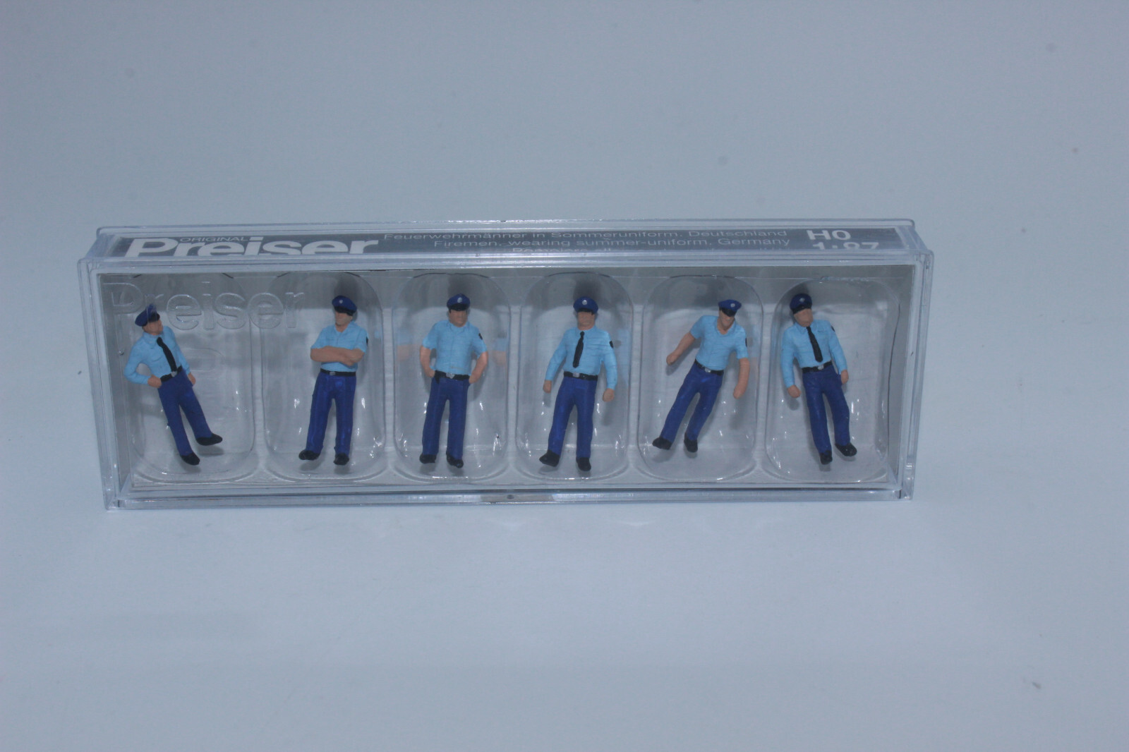 Preiser 10342 6 Firefighters in Summer Uniform NEW in OVP 1:87 H0 Figures