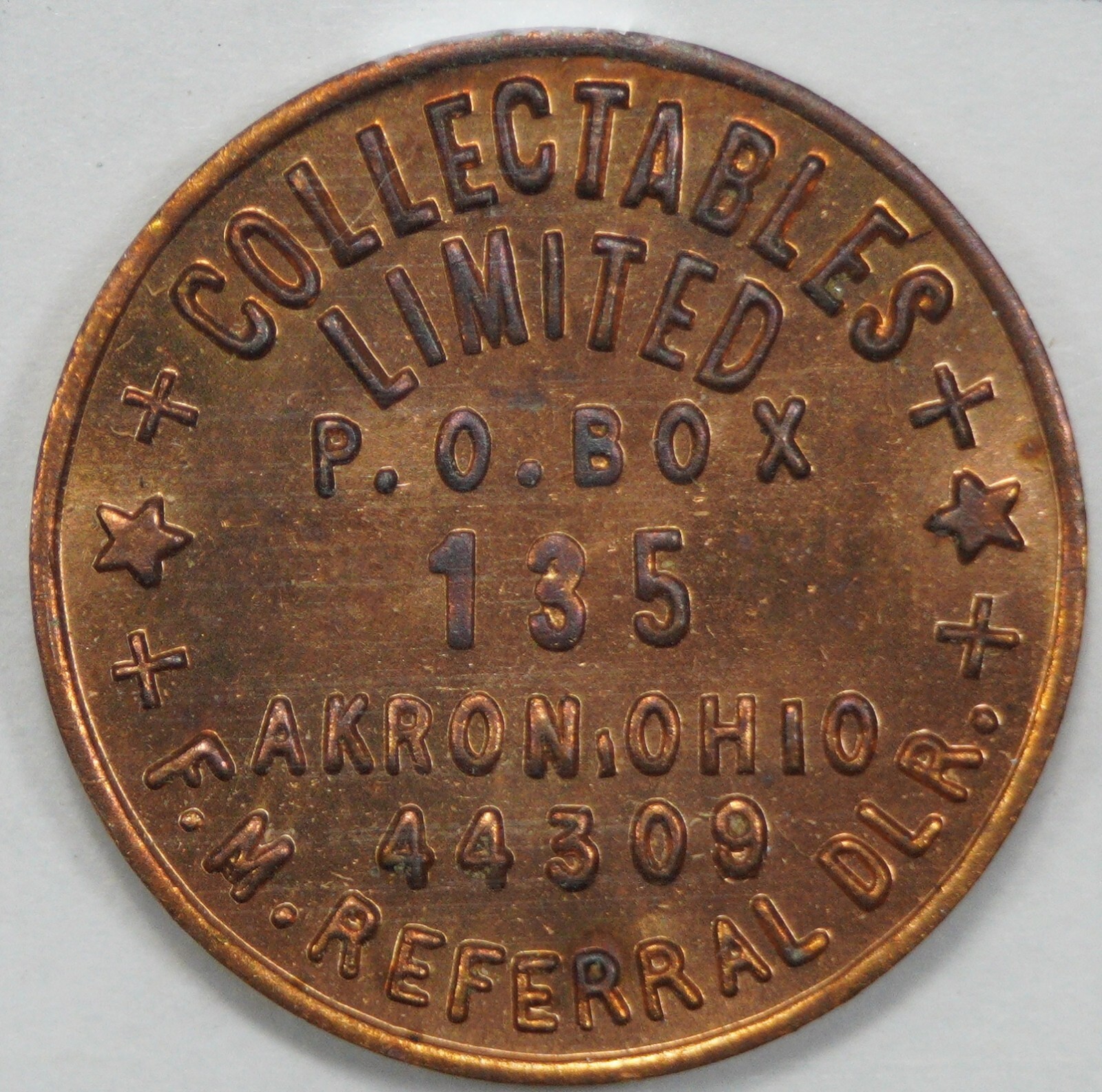 1976 Collectables Limited Akron Ohio US Bicentennial Coin Dealer Advertising Tok