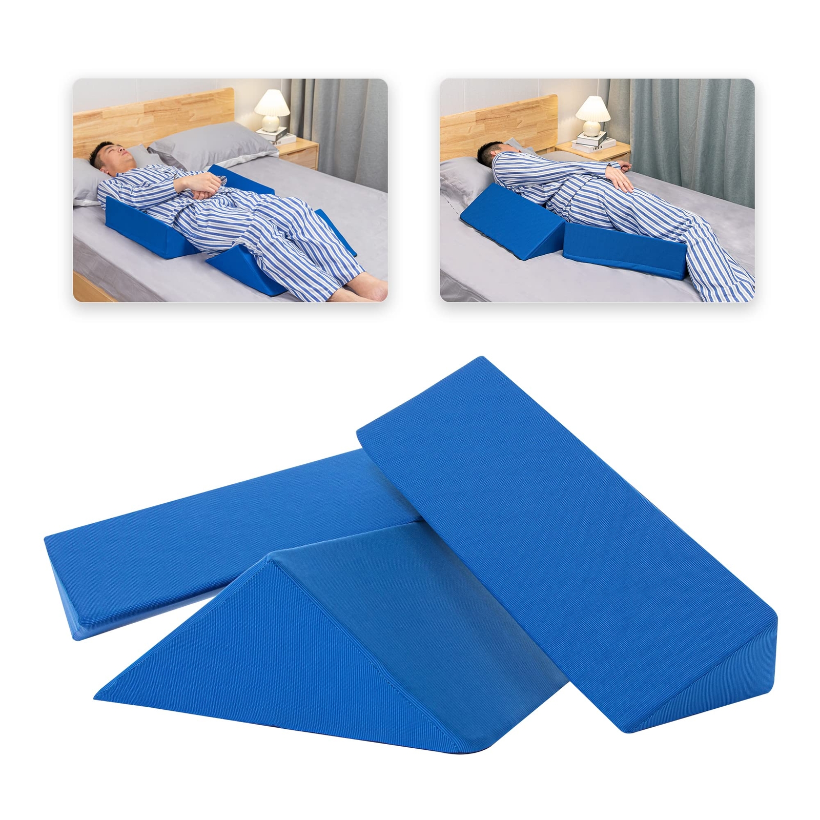 3-in-1 Positioning Wedge Pillow for Side Sleeping Back Pain & Pregnancy
