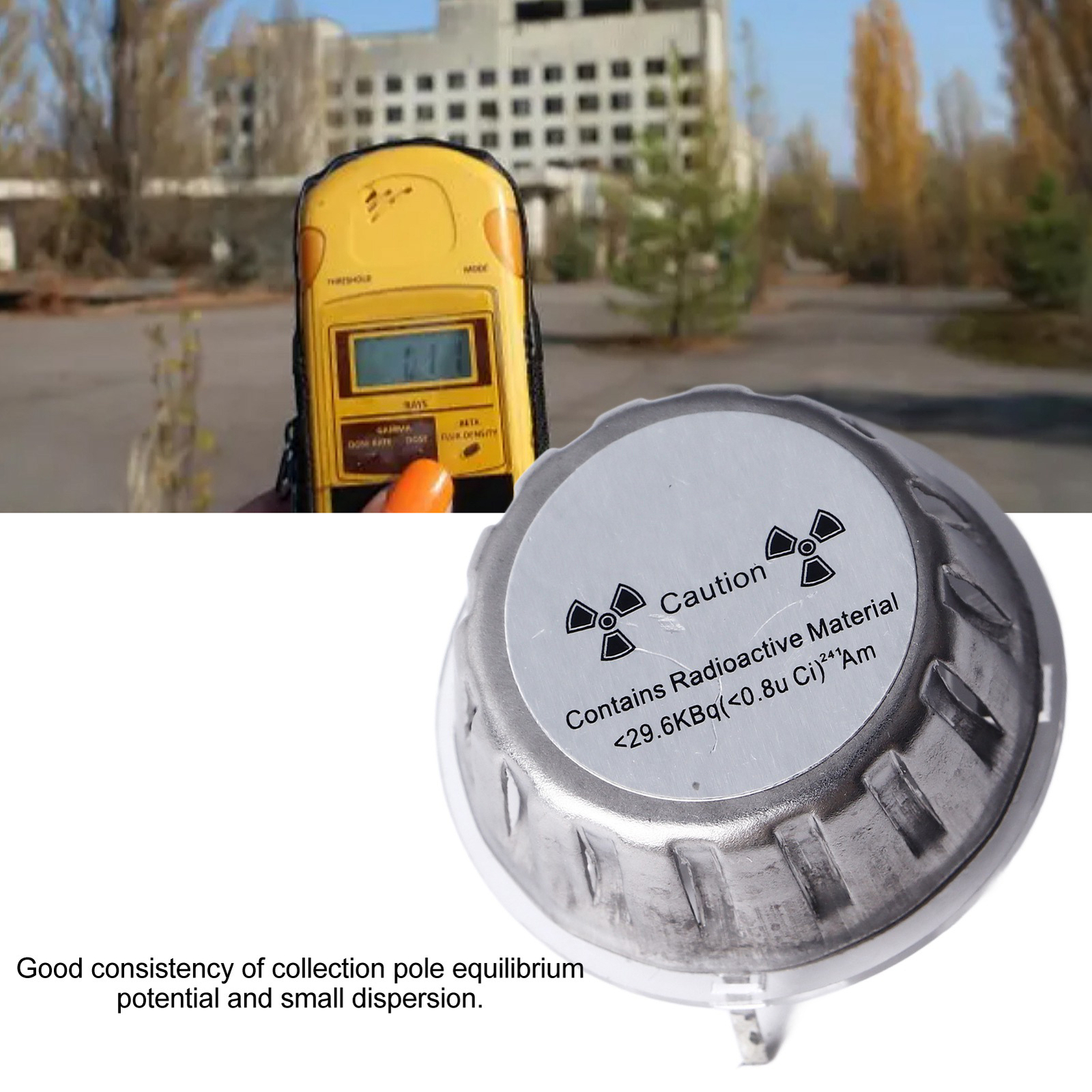 Nuclear Radiation Detector Household Stainless Steel And Polyester Compact