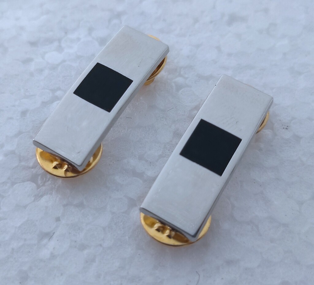 PAIR US ARMY CHIEF WARRANT OFFICER 1 (CW1) BRITE PIN ON RANK BADGE -chho981