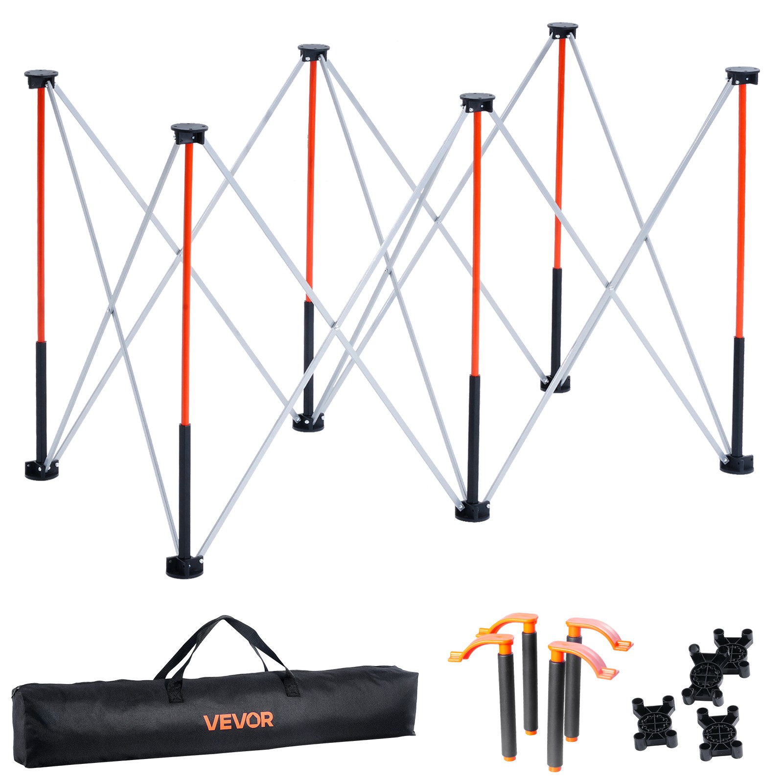 VEVOR Portable Folding Workstand 4.15 x 2.18ft Collapsible Work Stand 2500lbs