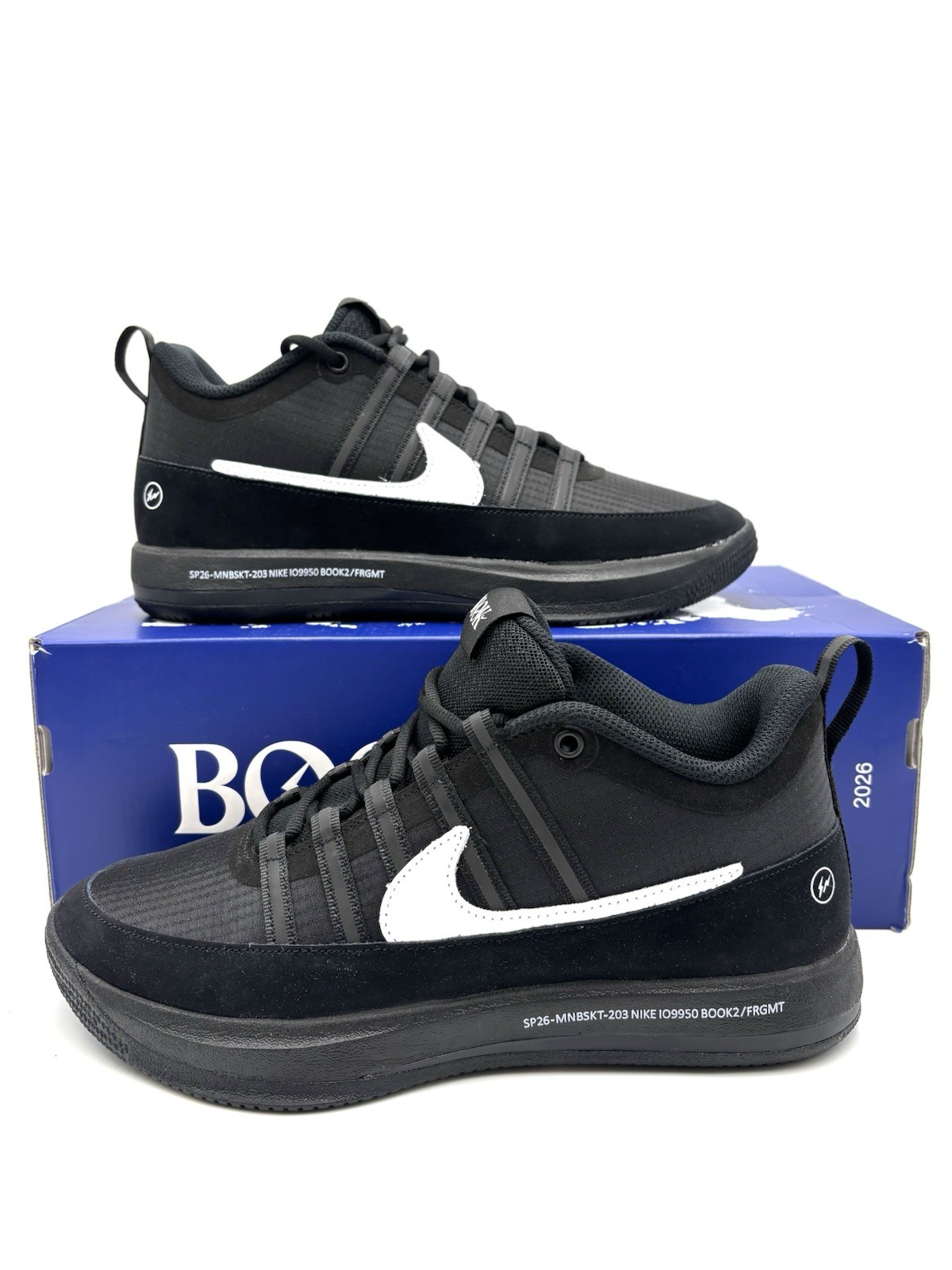 Nike x Fragment Book 2 Black Royal Sport Blue IO9950-900 Men’s Size 8