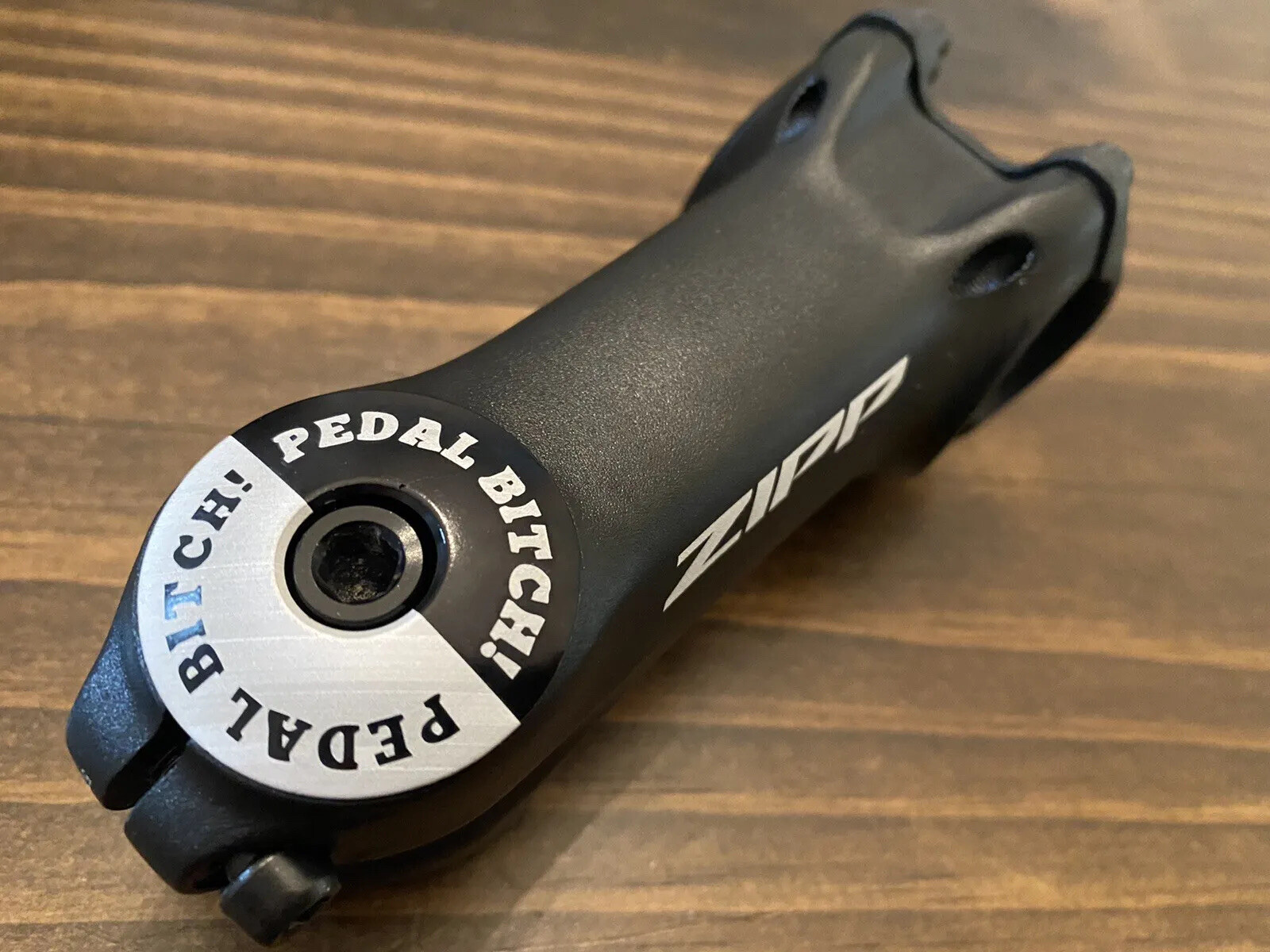 PEDAL B*TCH - Laser etched Threadless Bicycle Headset Stem Cap 1 1/8