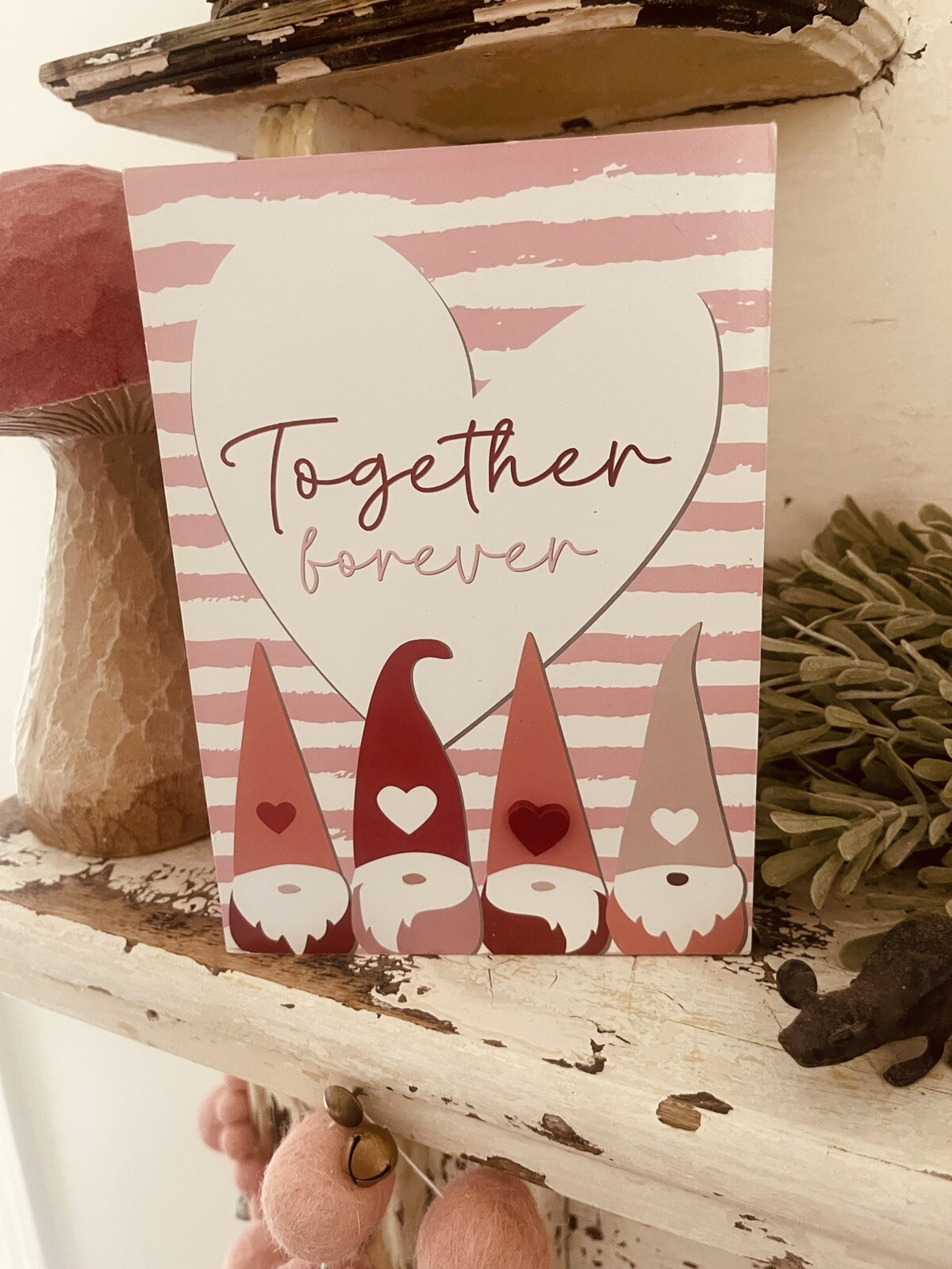 Block Wood Sign "Reversable" - Valentine's Day Huntington Home Shelf Sitter