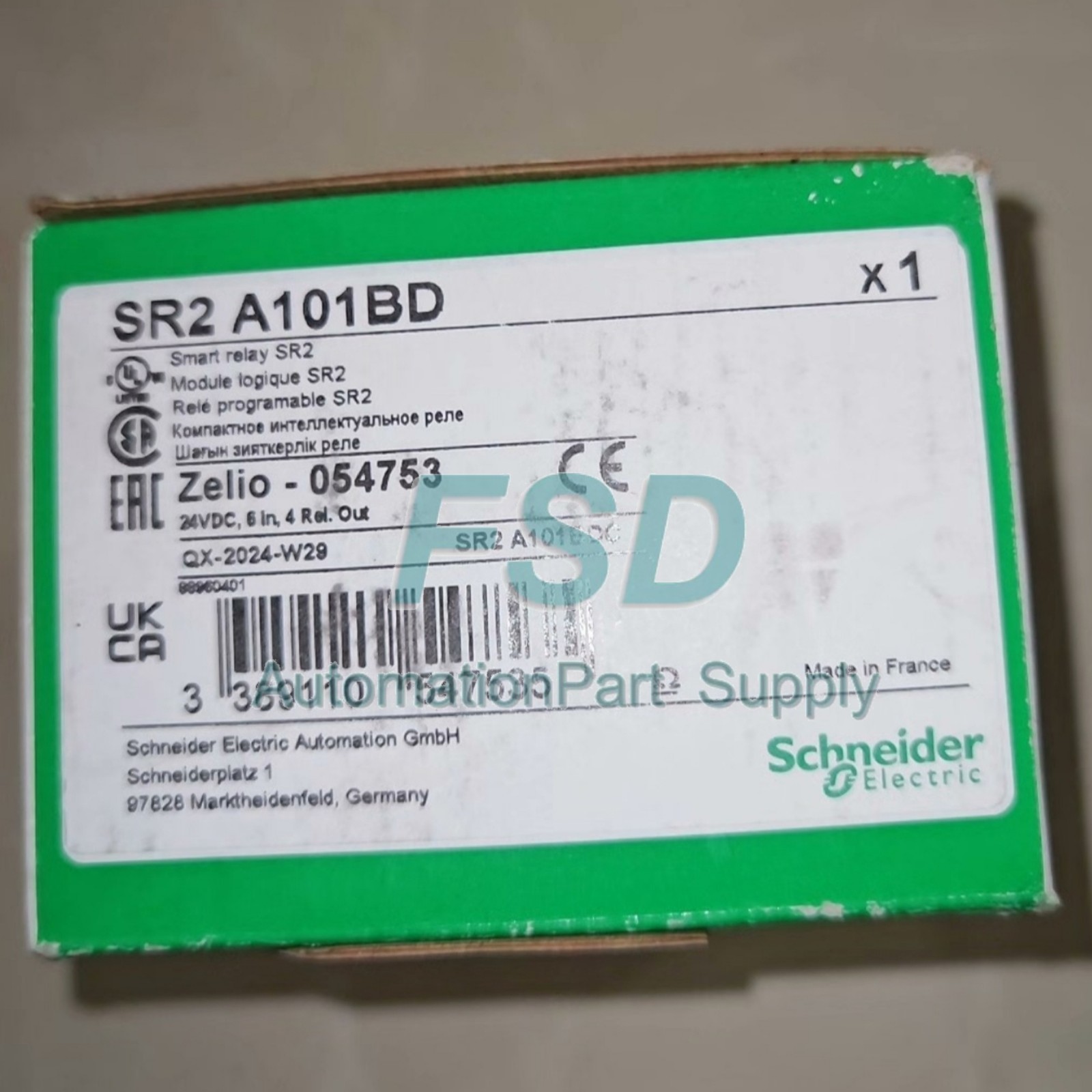 Schneider SR2A101BD Logic Control Relay 1 PCS New Box