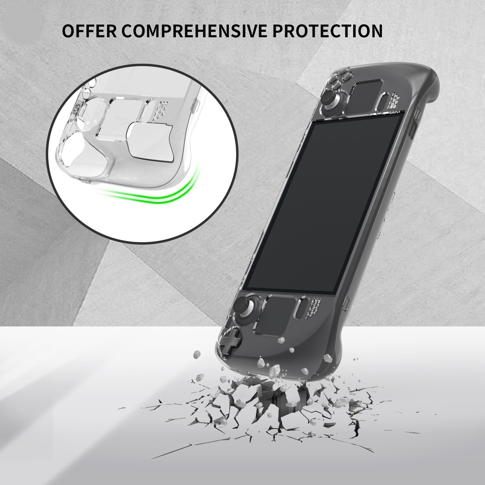 Clear Case Shell Crystal Shell For Steam Deck Crystal Protective Game Console g
