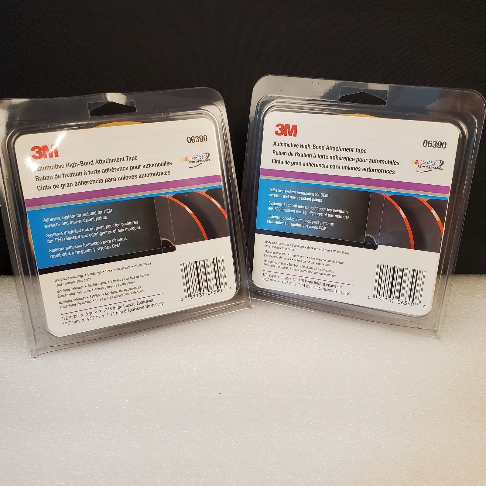 3M Automotive Attachment Tape, For OEM Scratch and Mar-Resist Paints 1/2"X 5yd