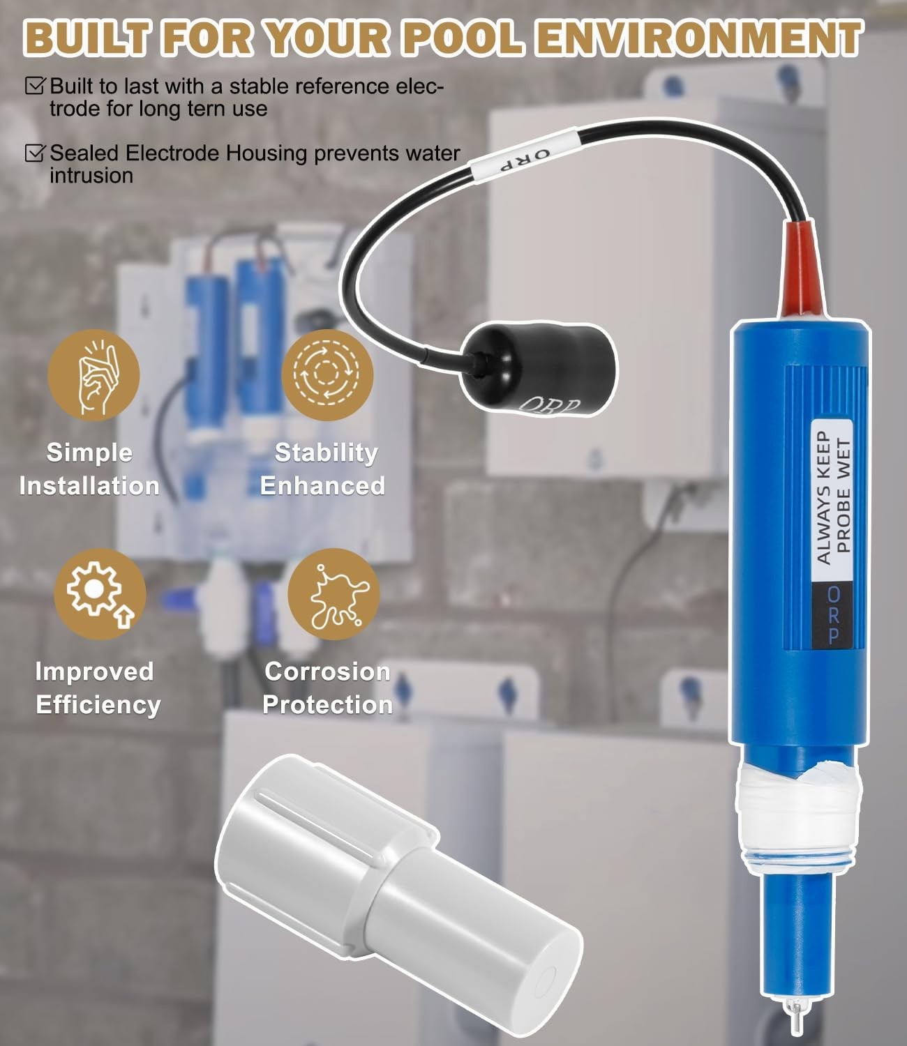 GLX-PROBE-ORP ORP Probe Sensor Replacement for Hayward Automation Systems