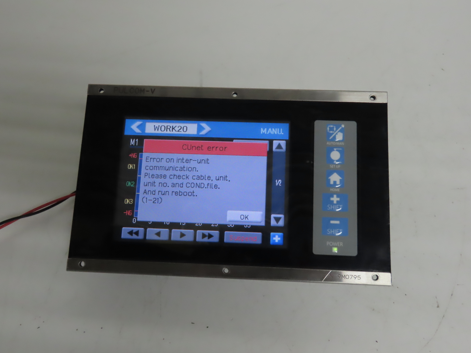 Accretech E-PV9P00 PULCOM-V Precision Measuring Instrument Gauge LCD Unit