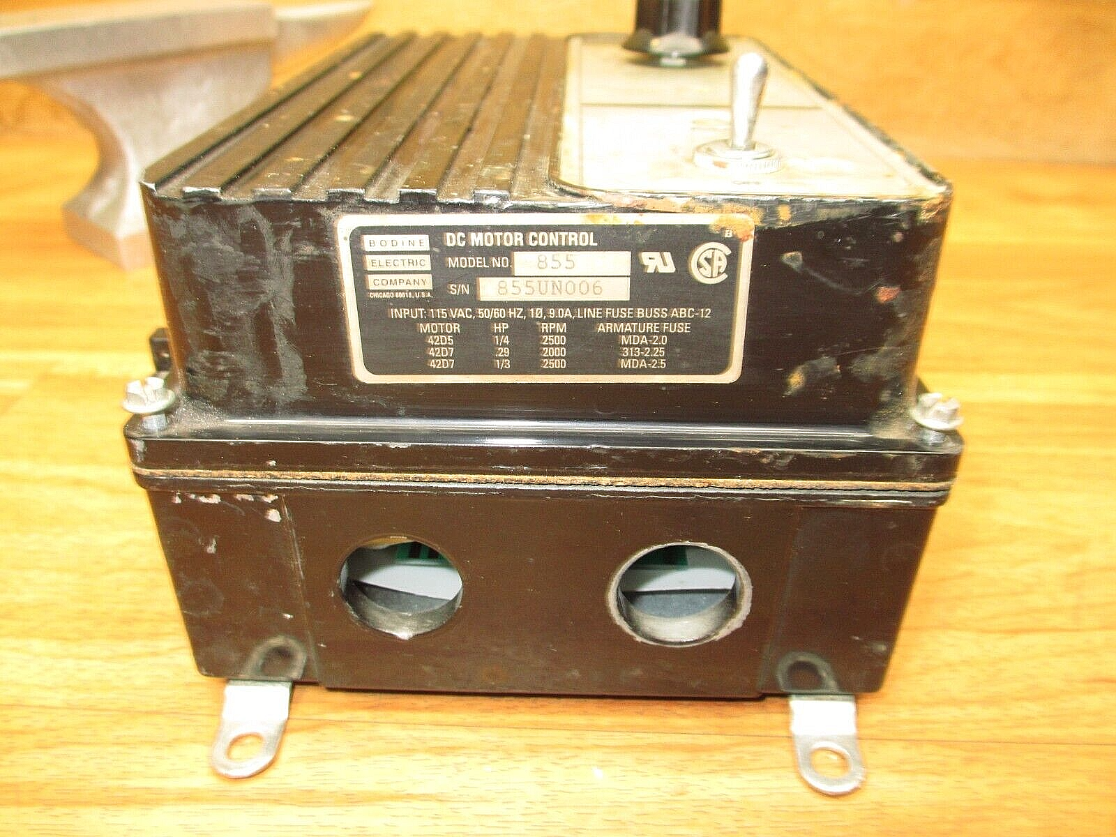 Bodine 855 *USED* Motor Speed Control Adjustable Torque FPM