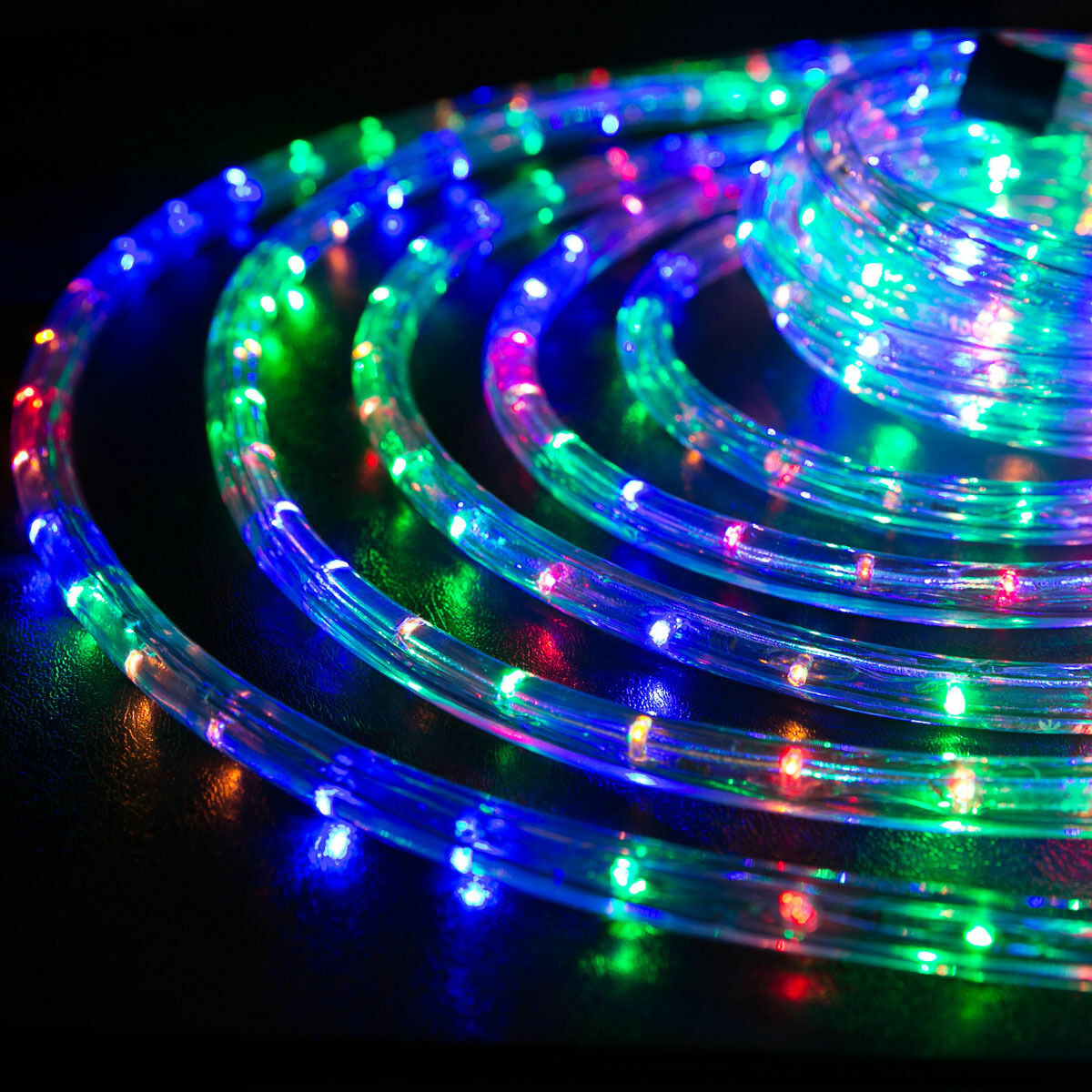 Assorted Sizes Multi-RGB LED Rope Lighting Thick Indoor Outdoor Christmas Tree