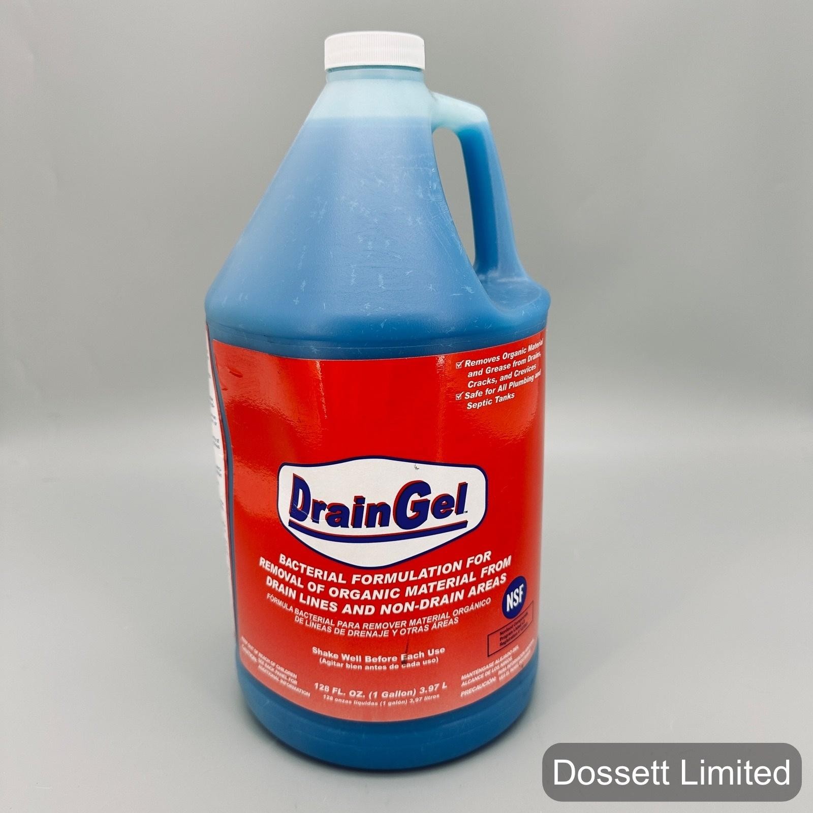 DrainGel Bacterial Drain Clog Remover 1 Gallon Gel Heavy Duty Grease Cleaner