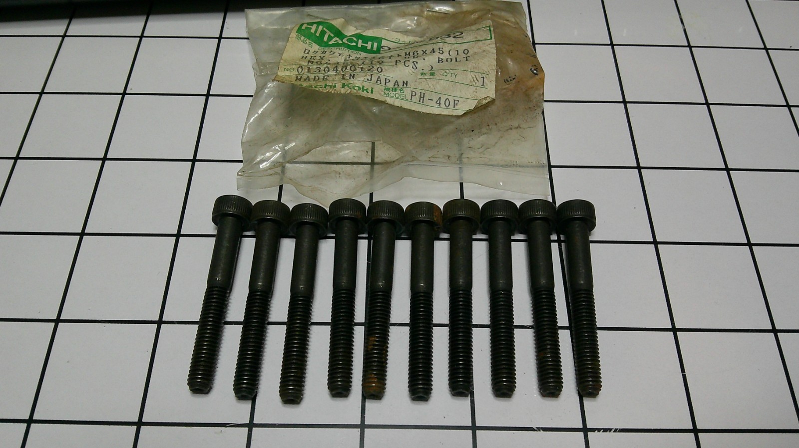 Genuine Hitachi 949-832 Hex Sock HD Bolt Screws (10 PC)  NR83A NR83AA NV83A