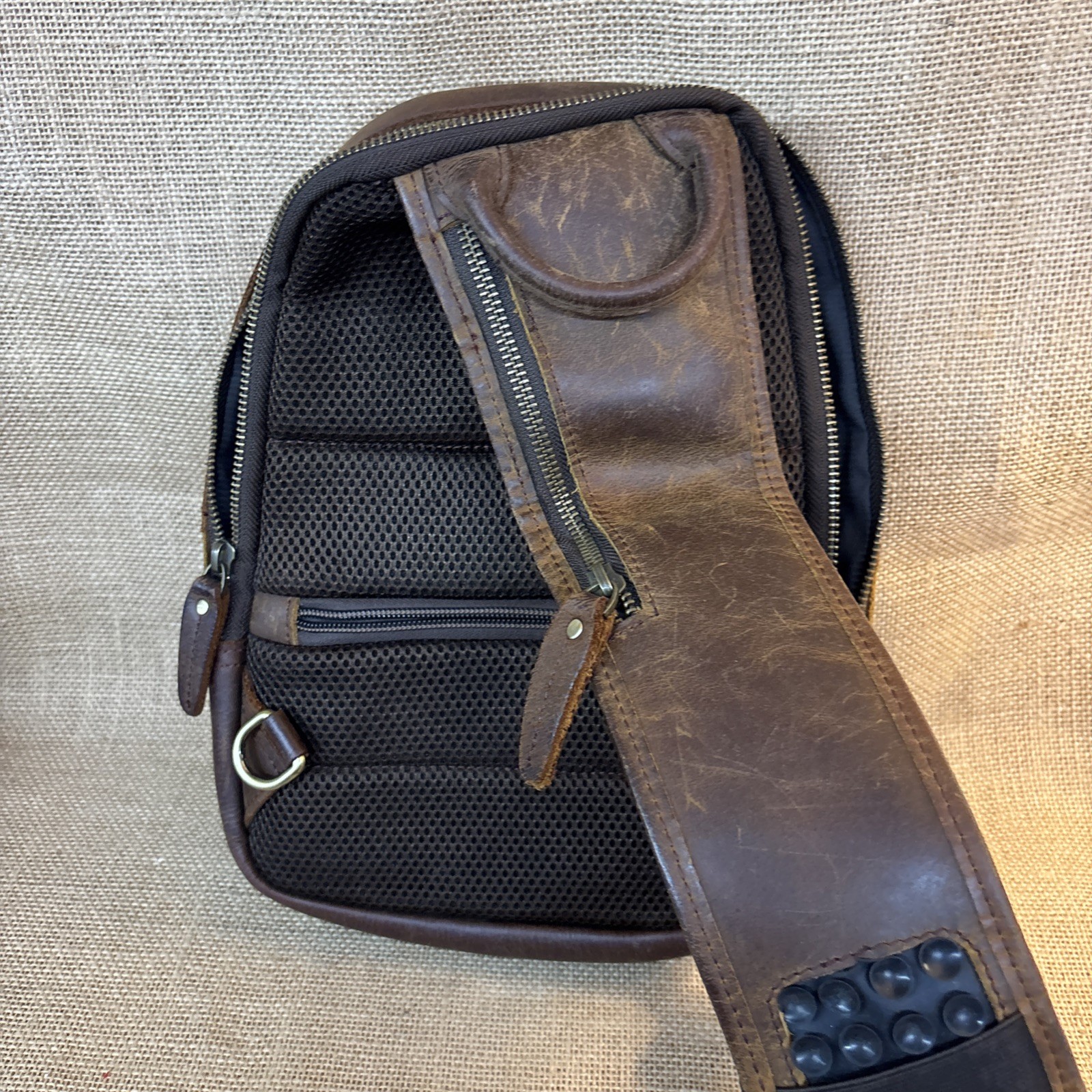 Holosun Leather Bag Padded Backpack Sling Bag Rare