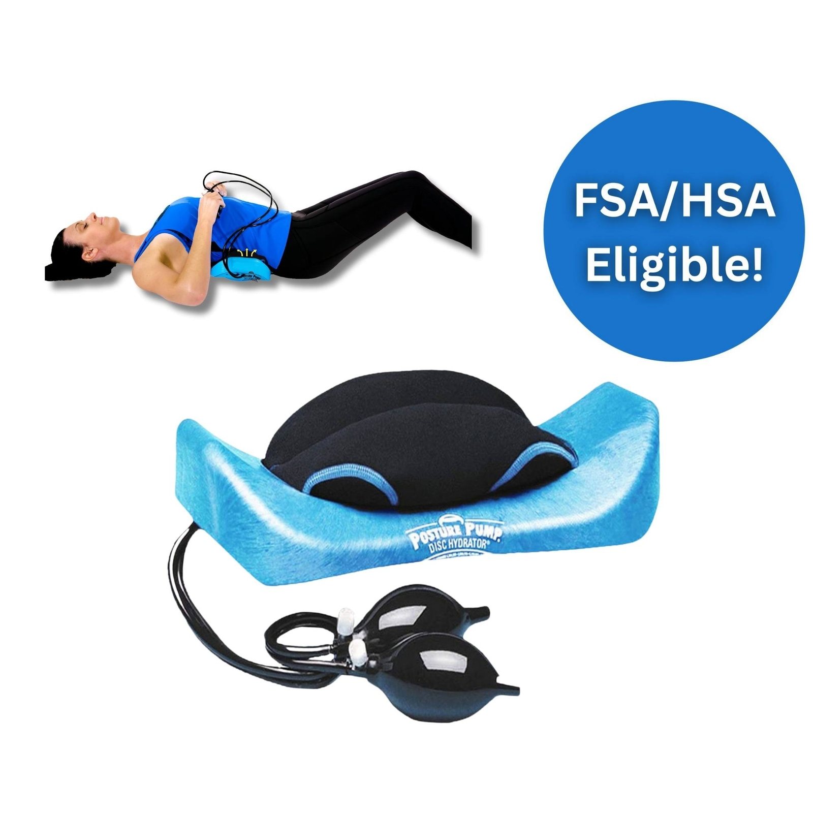 Posture Pump Spinal Traction Black Blue 2011