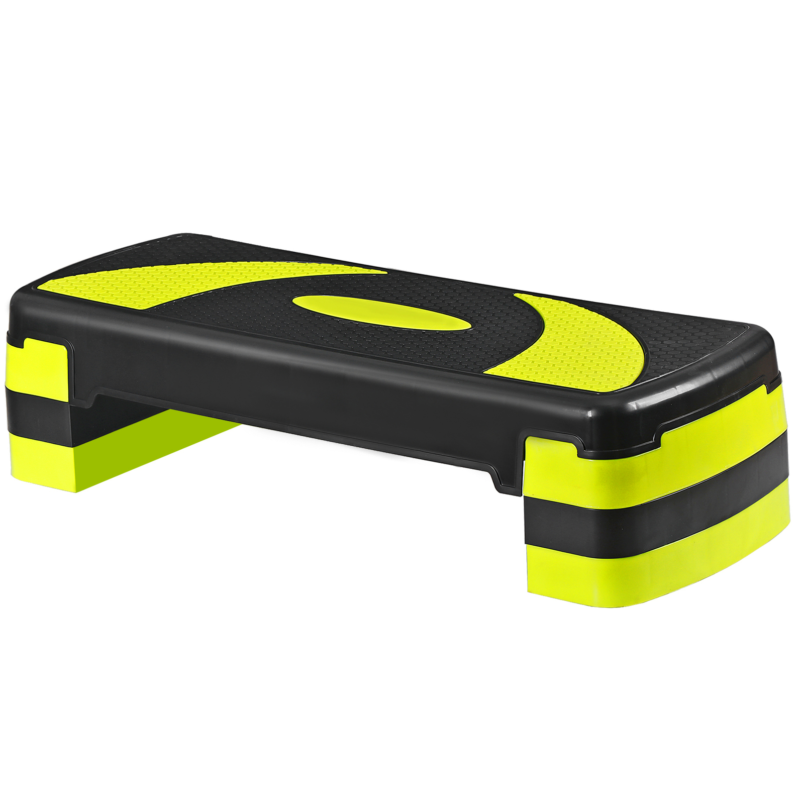 Adjustable Aerobic Stepper Workout Step with 4 Risers Exercise Platform Trainer