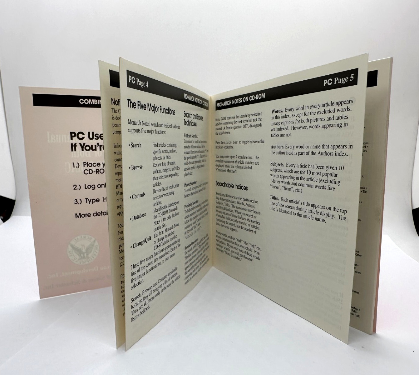 Monarch Notes on CD-Rom PC & MAC Computer Software Program - 1991