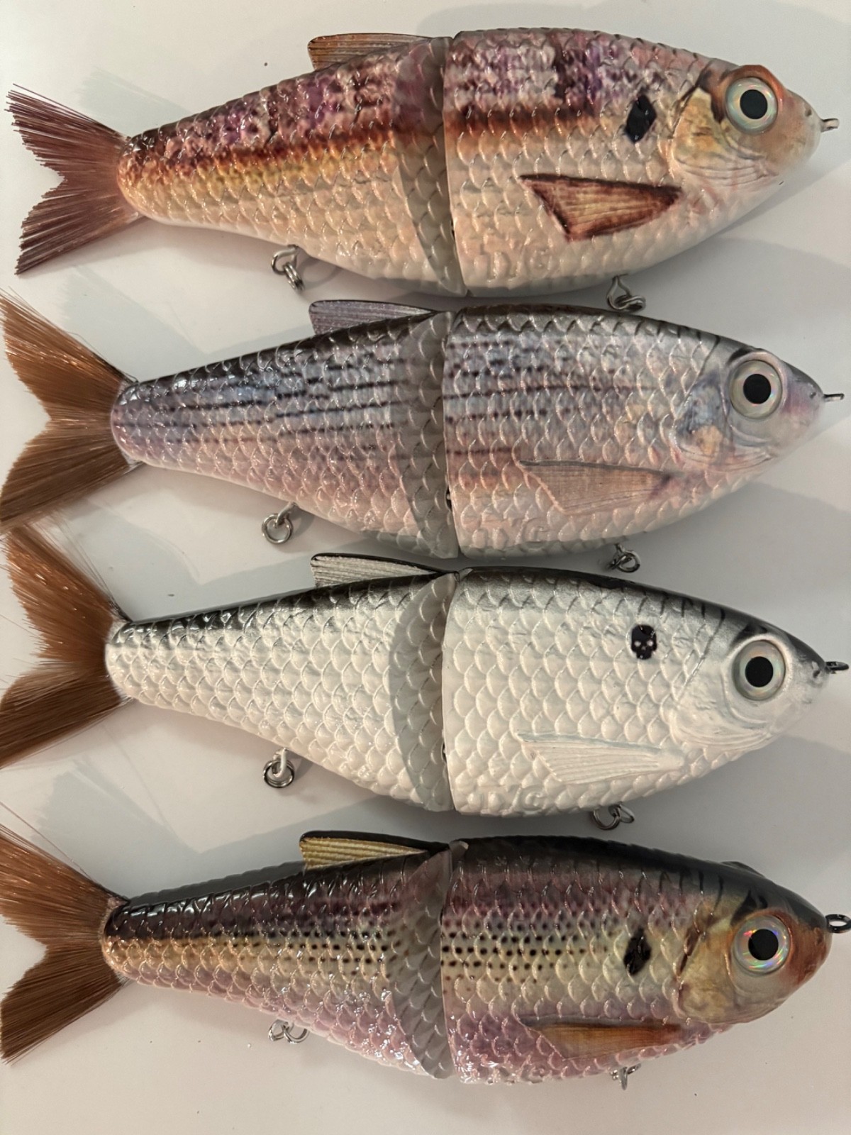 TYG Silencer Glide bait swimbait custom 7 inch 4 pack Glide baits NEW E KGB