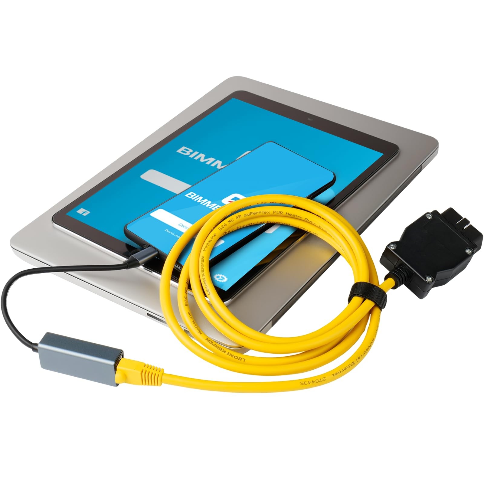 TTXSPP ENET OBD2 Cable + USB Type C for BMW F & G Series, OBD 2 meters