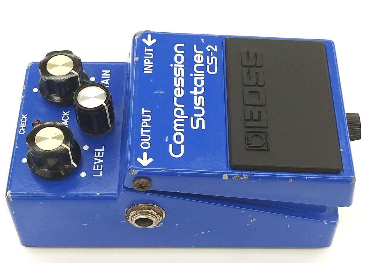 BOSS CS-2 Compressor Pedal with ACA Adapter, Used, Some Wear