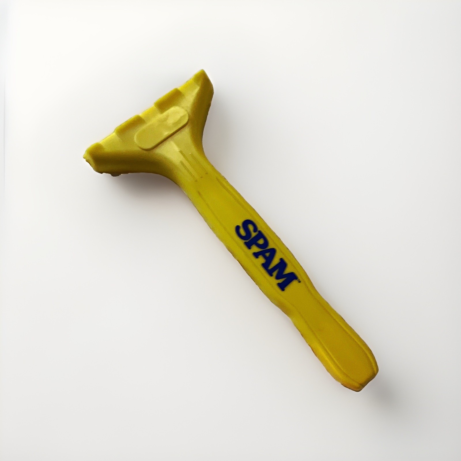Windshield scraper w/ SPAM Logo, Yellow/Blue Plastic, Indoor/Outdoor