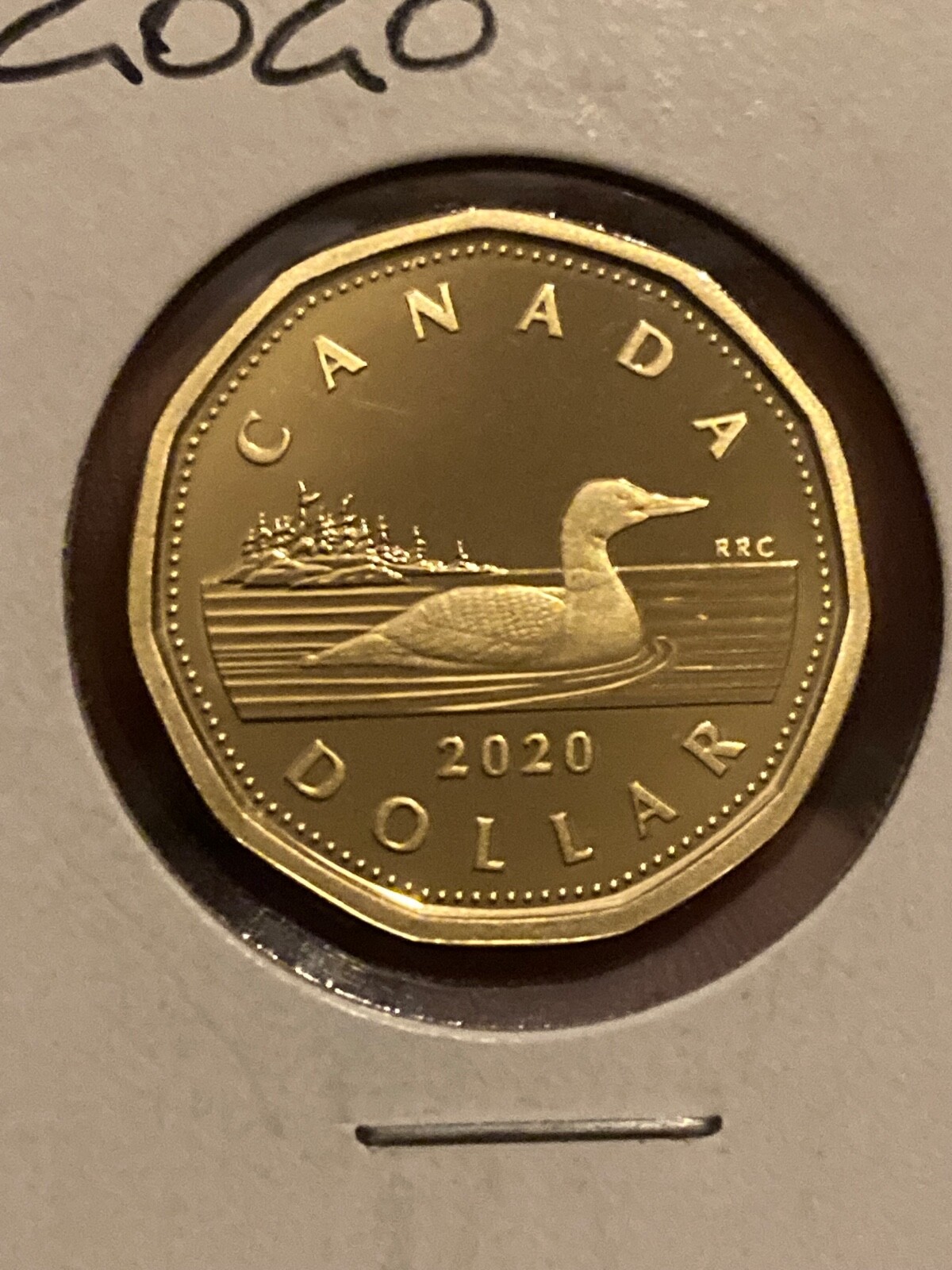 2020 Canada PROOF Loonie One Dollar 1 $ Coin. UNC (RJ)