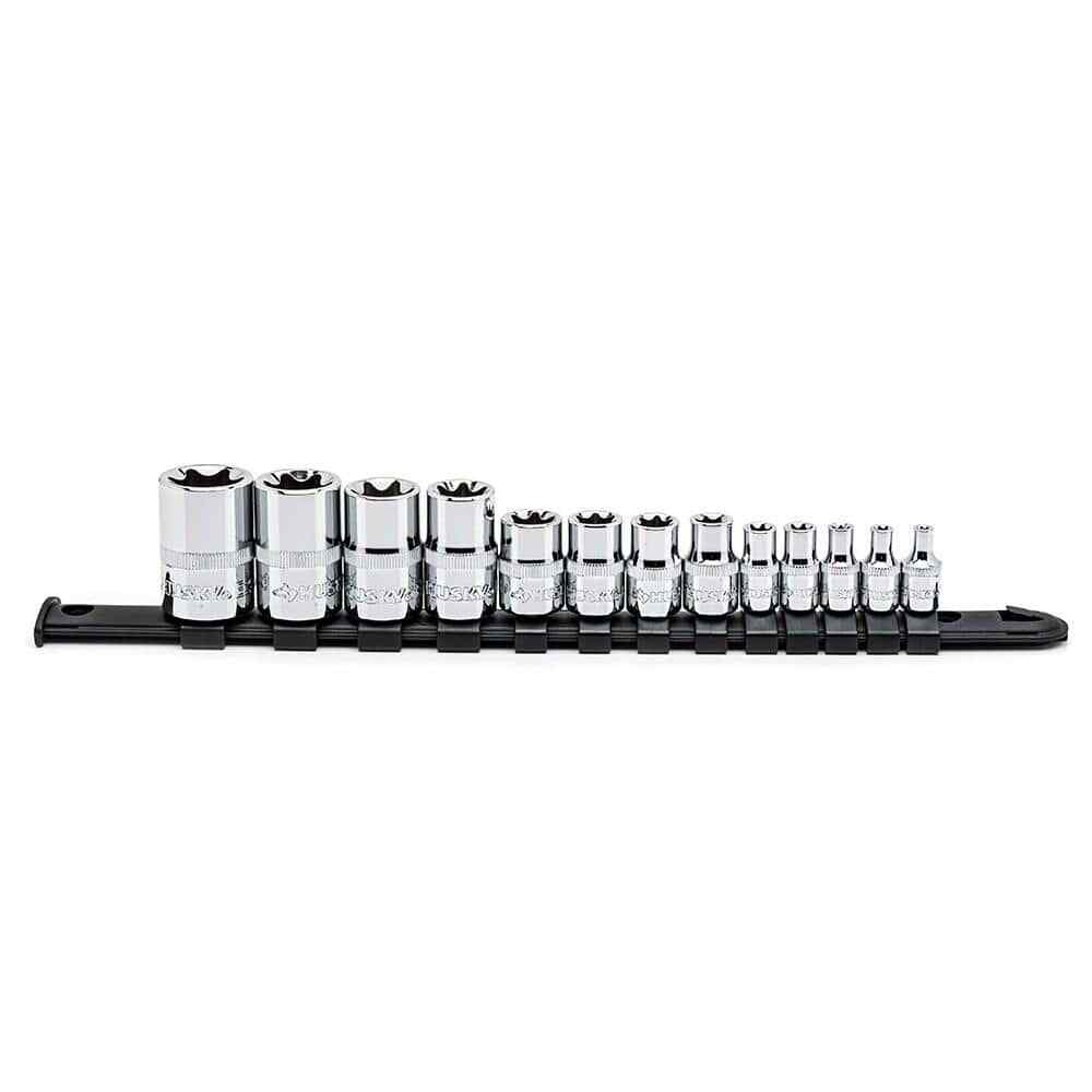 Husky 1/4 in.,3/8 in.,1/2 in. E-Torx Socket Set (13-Pieces)