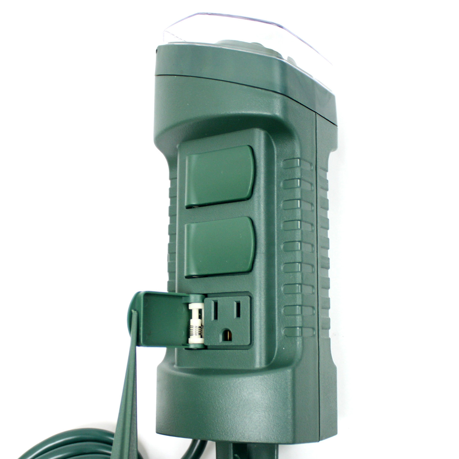 6 Outlet UL LISTED Outdoor Yard Grounded Power Stake Timer DawnDust Light Sensor