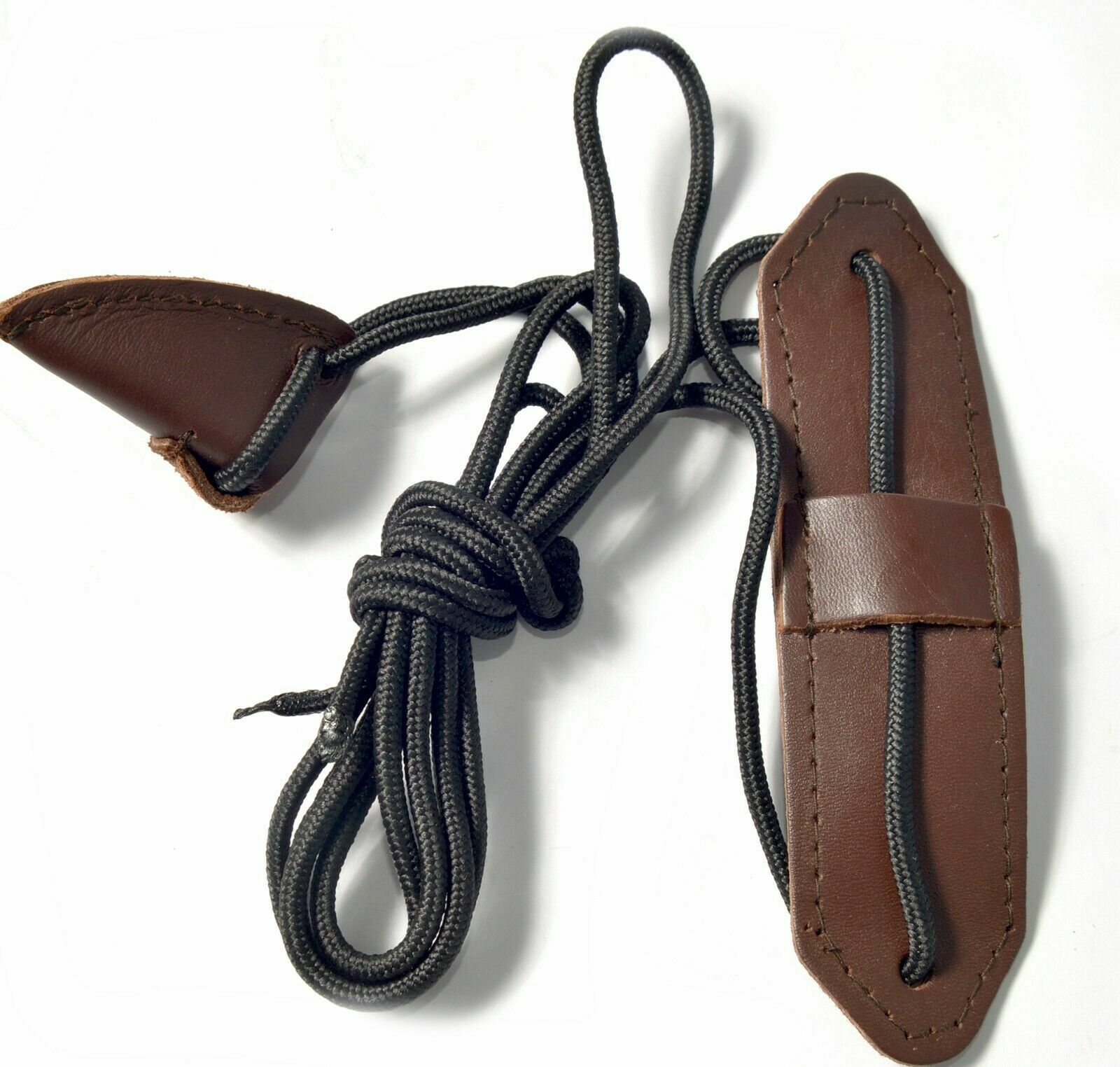 Traditional Leather Recurve Bow Stringer Brown Archery Bowstrings Tool Rope