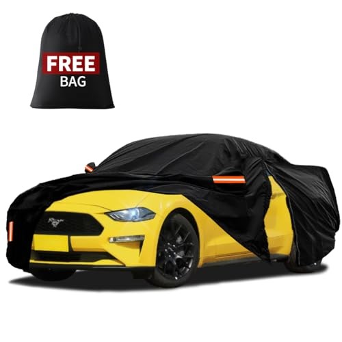Waterproof Car Cover Custom Fit for Standard For Mustang 100% Waterproof Black