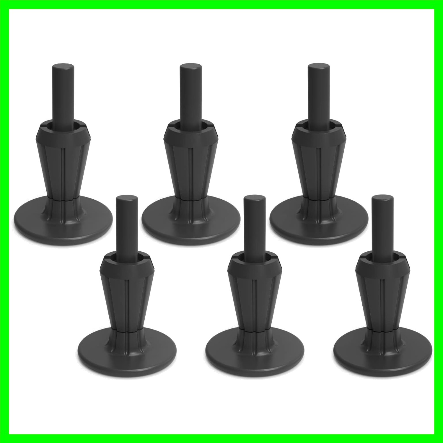 6 Pcs Steel Stem Plastic Bed Frame Feet,Sturdy Bed Frame Legs for Replace Whe...