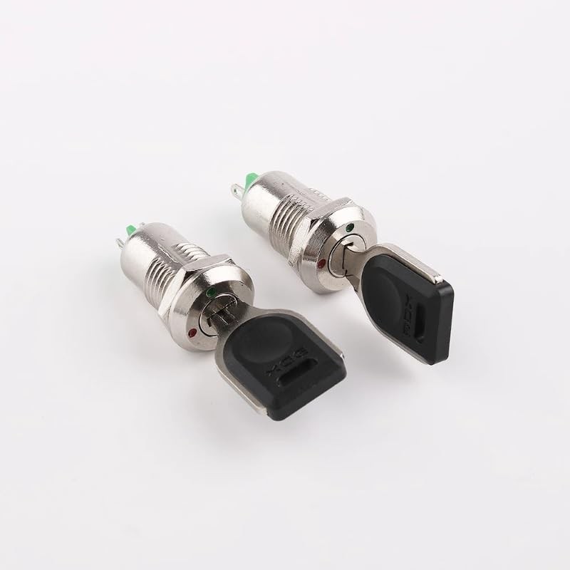 3 Pack Mini Electric Key Switch Rotary Keylock SPST Toggle for Engines & Boats