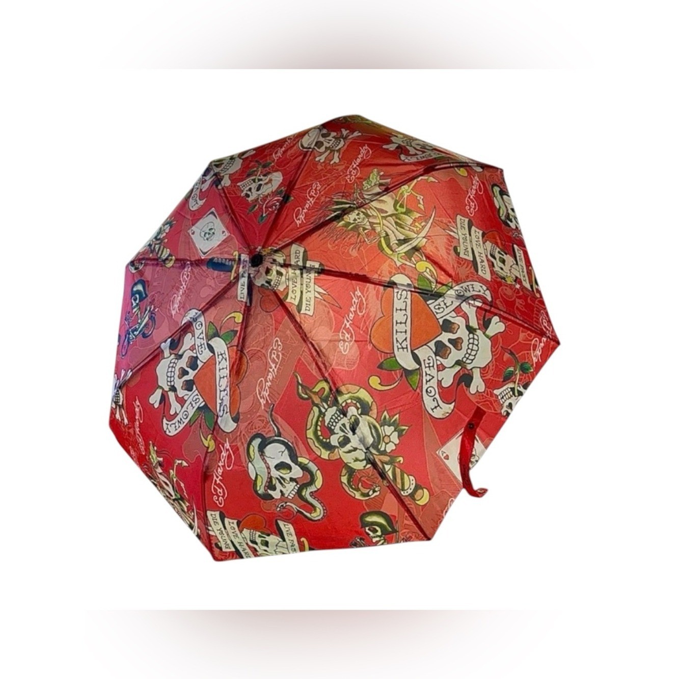 Ed Hardy Iconic Tattoo Compact Umbrella