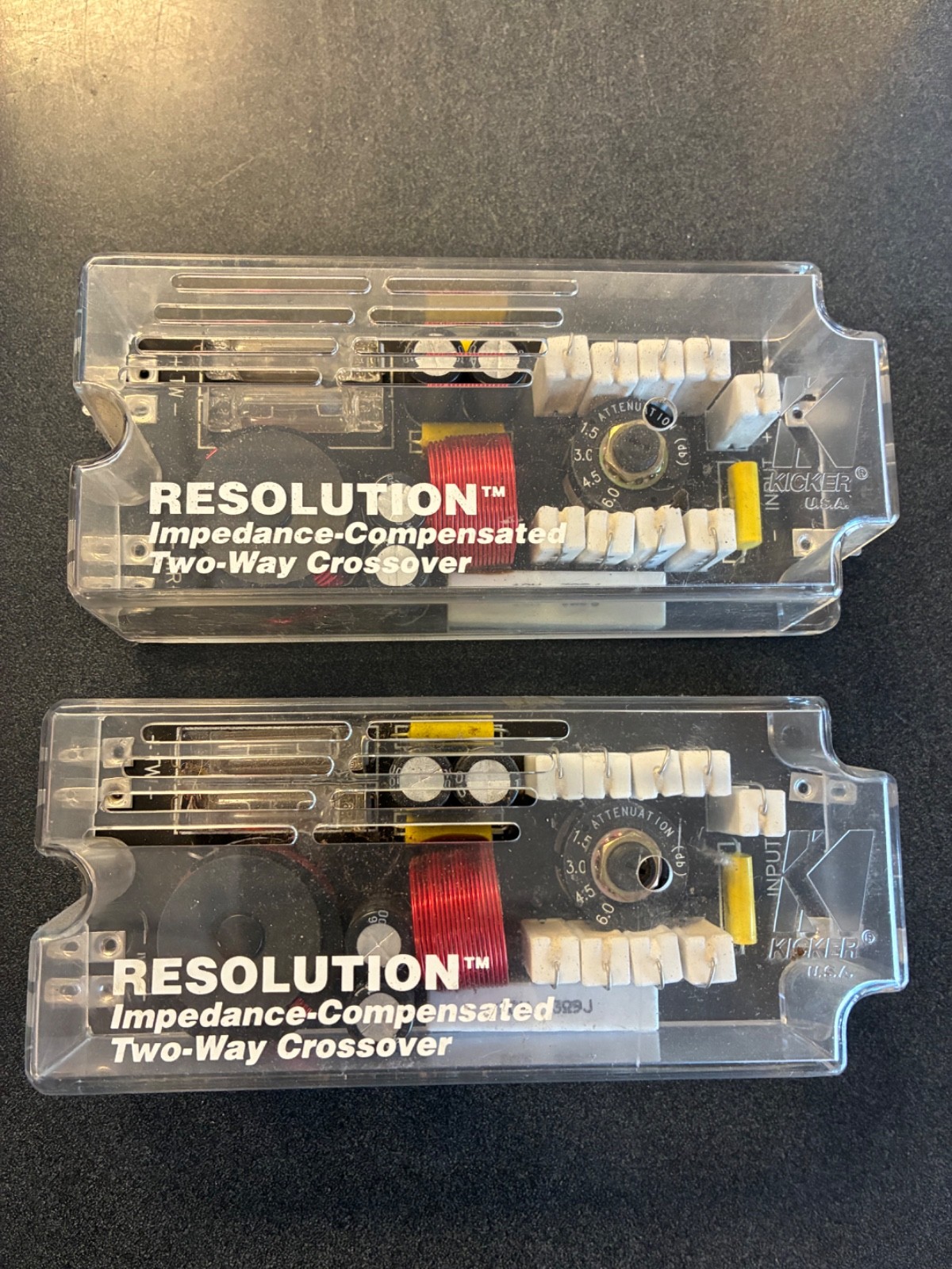 Lot of 2 kicker resolution two-way crossovers