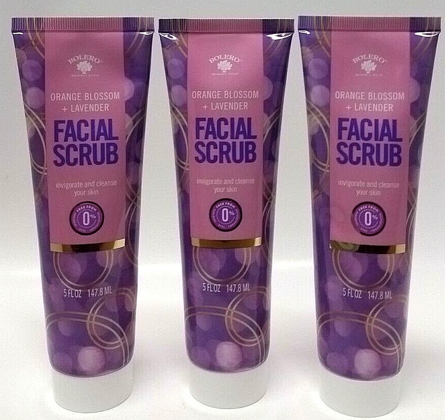 ( 3 Tubes ) BBHills Facial Scrub Orange Blossom + Lavender 5 oz Ea NEW SEALED